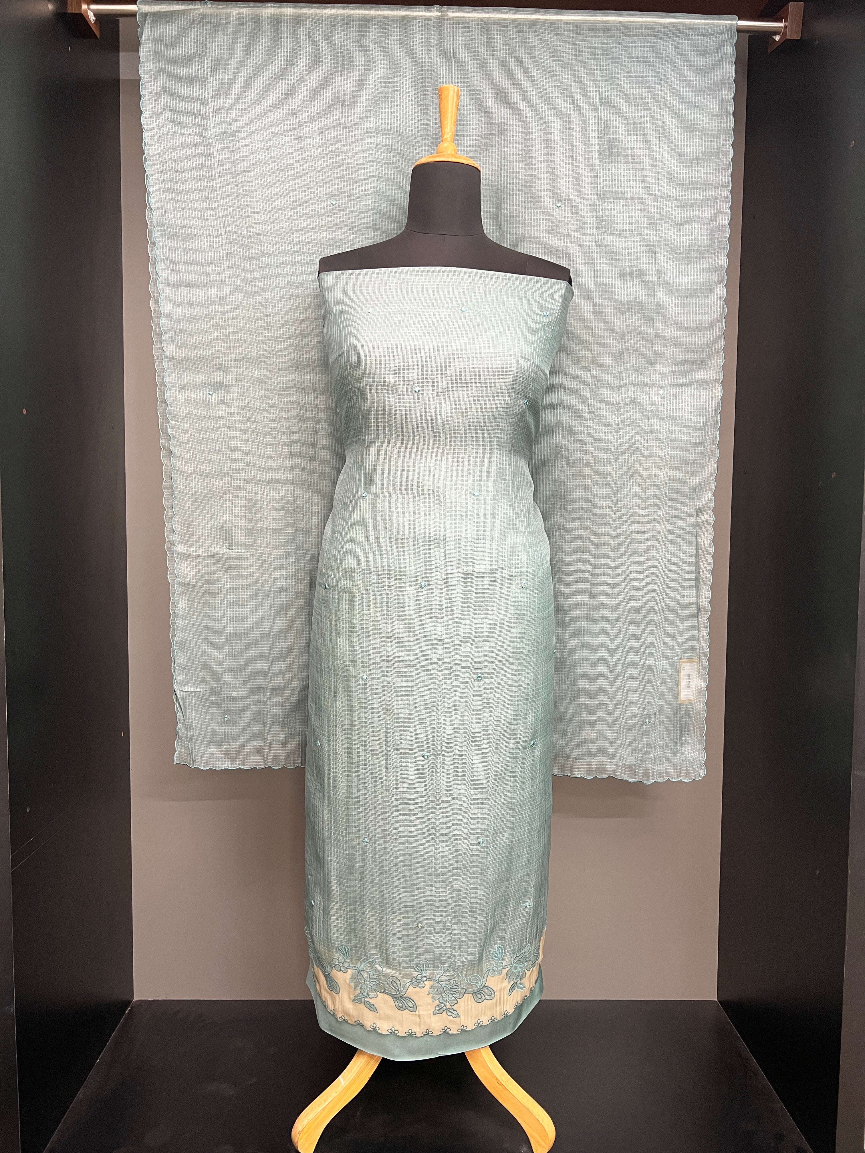 Scattered Mirror Detailed Silky Kota Salwar Set | SBS1431