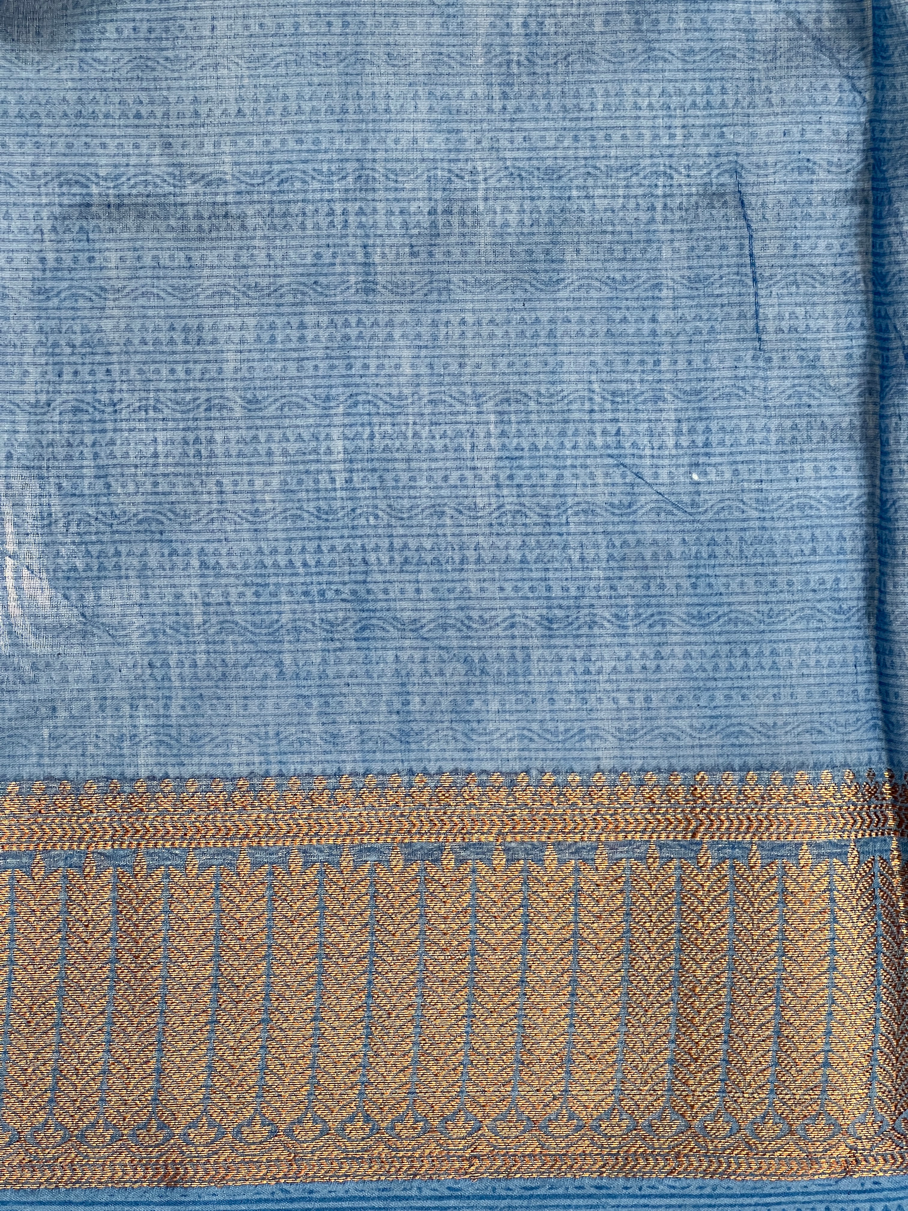 Zig Zag Printed Chanderi Saree | RGD794