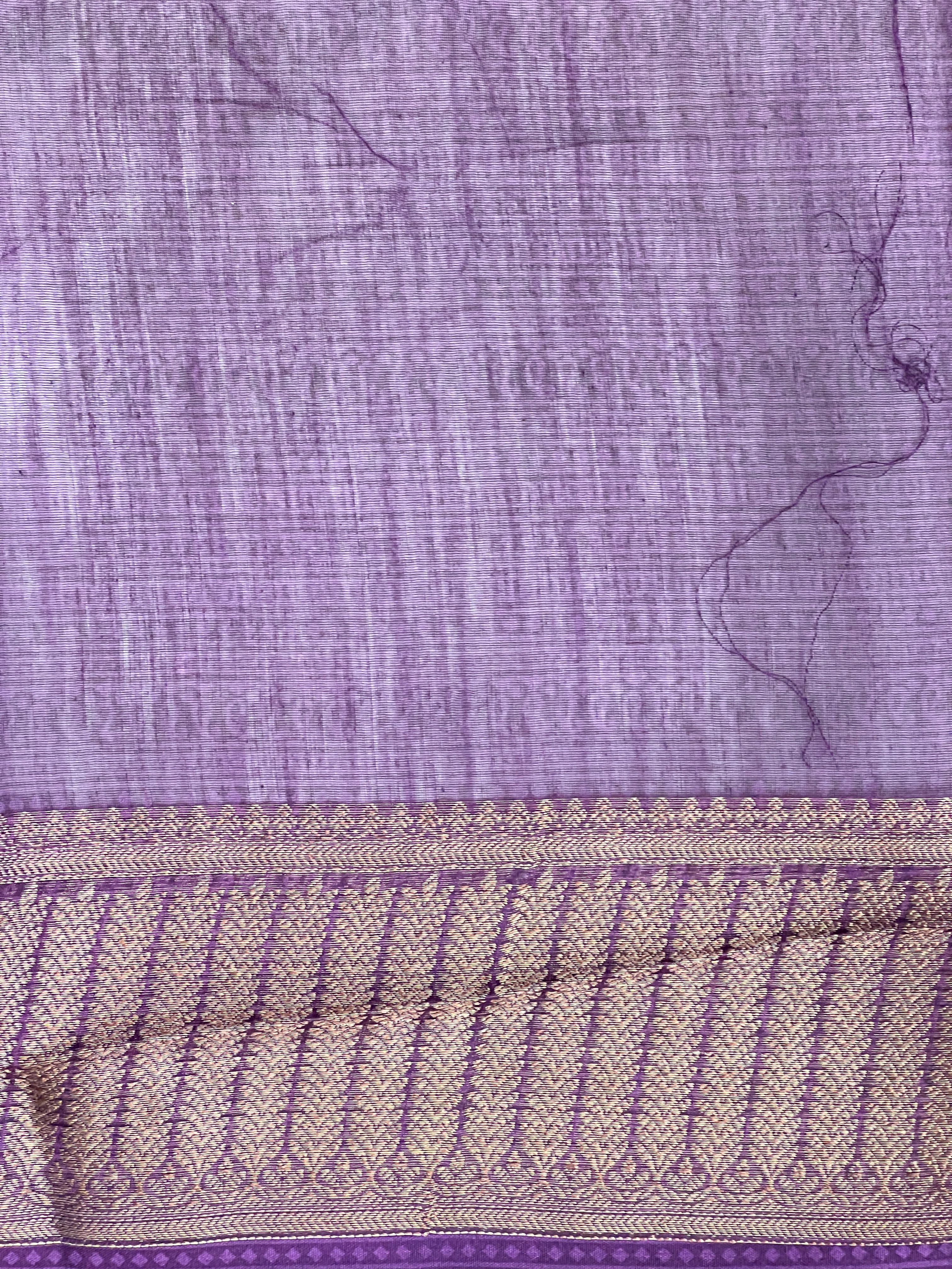 Zigzag Print With Banarasi Border Detailed Chanderi Saree | RGD788