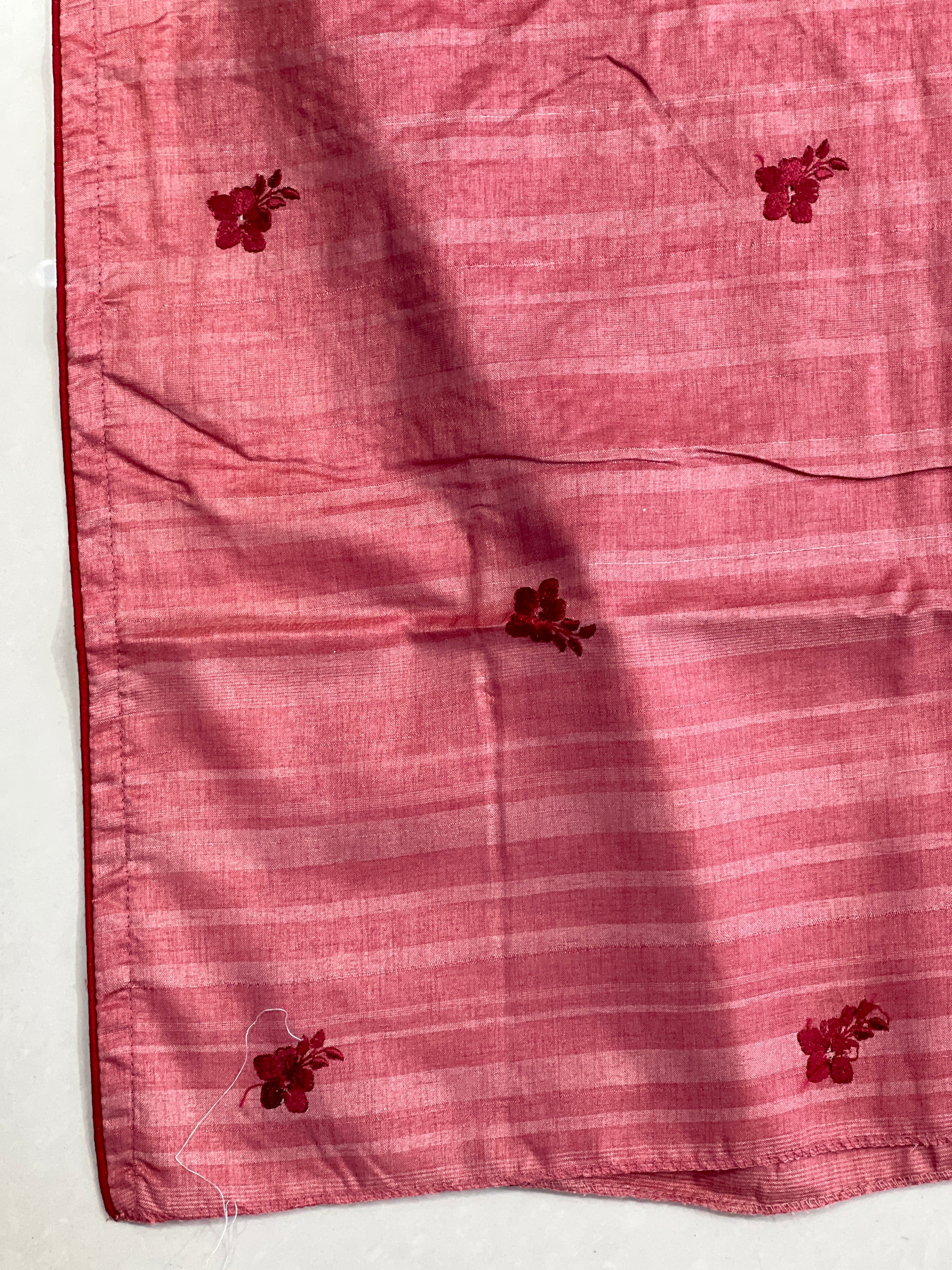 Floral Cut-Work Embroidery Semi Tussar Saree | SUN326