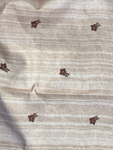 Floral Cut-Work Embroidery Semi Tussar Saree | SUN328