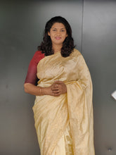 Semi Silk Saree With Floral Border | RP323