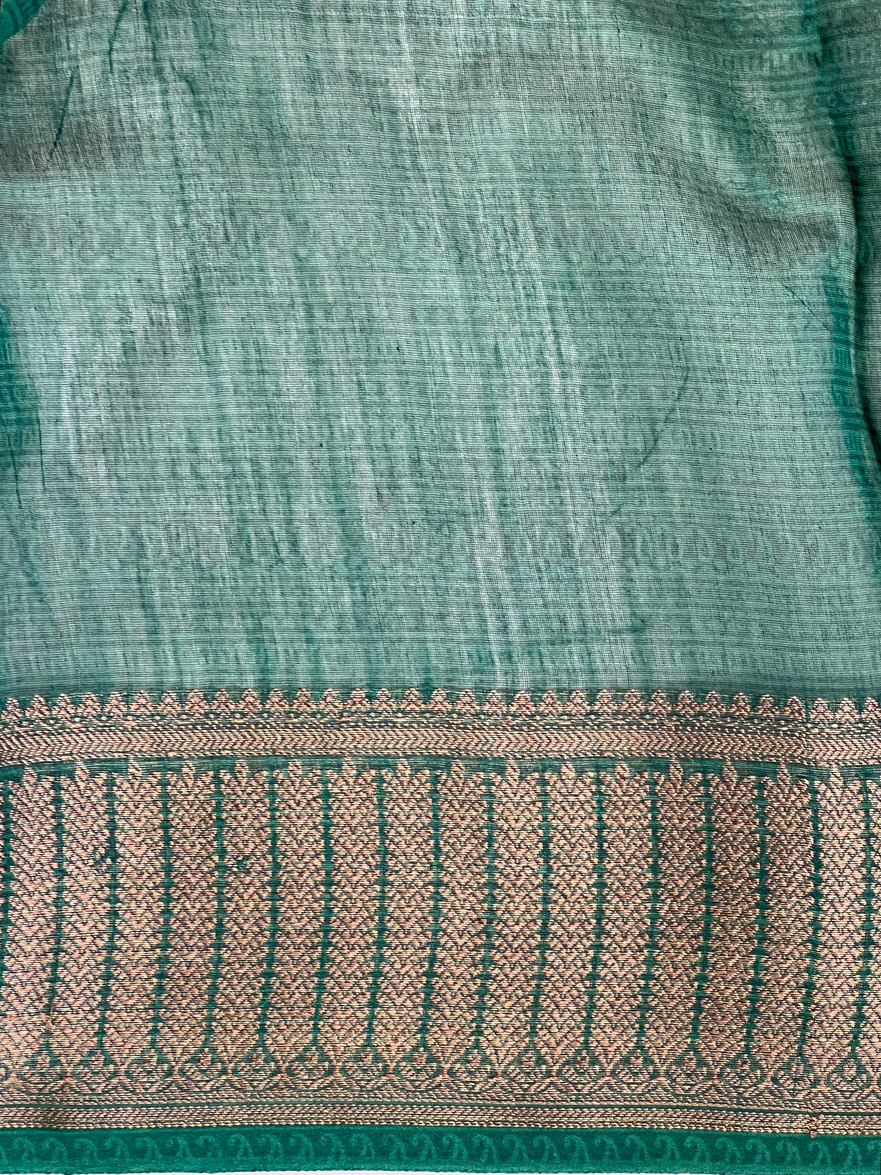 Zigzag Print With Banarasi Border Detailed Chanderi Saree | RGD789