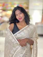 Cutwork Border Patterned Semi Tussar Saree | SVF178