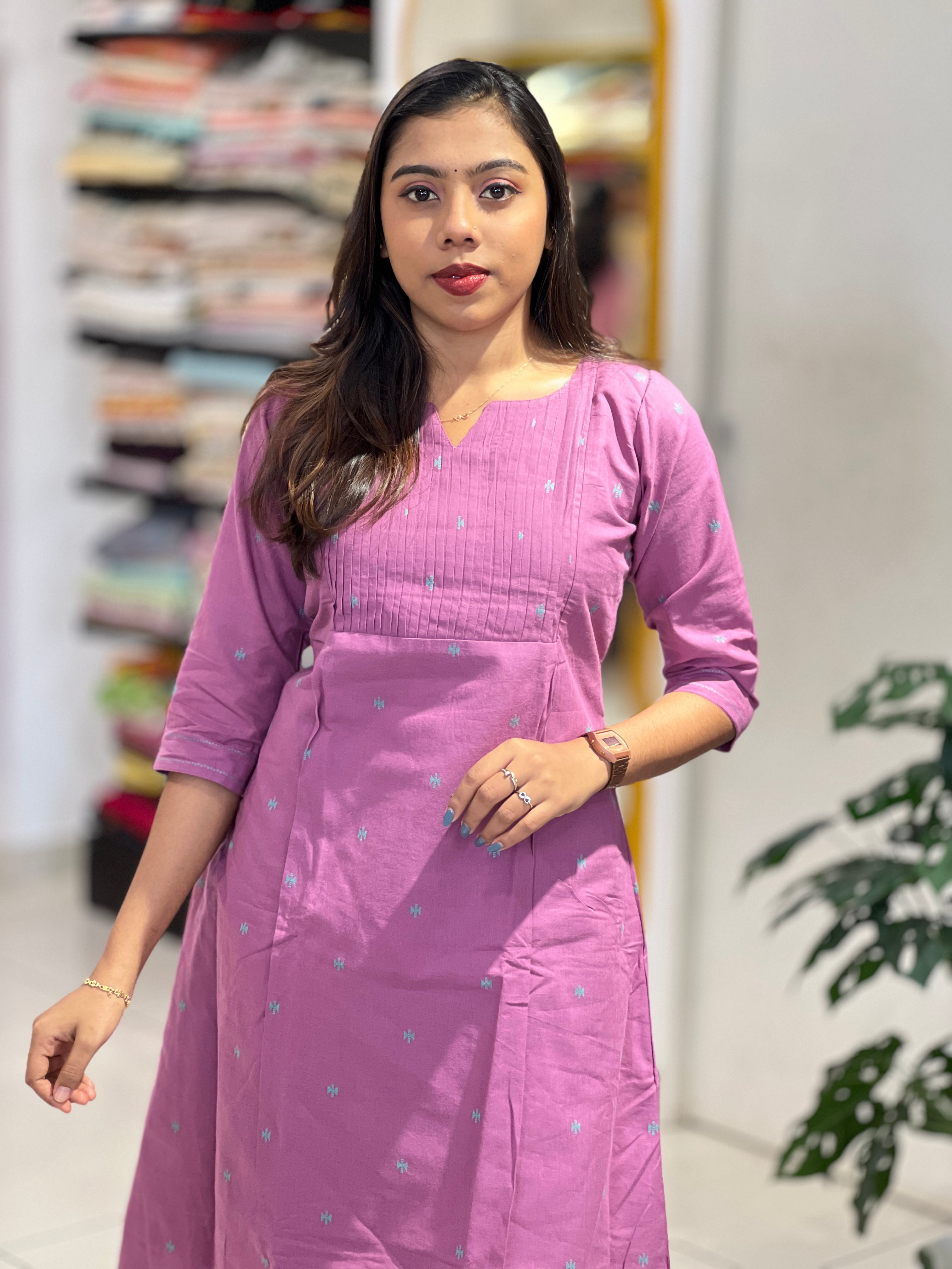 Thread Woven Cotton Kurta Set | MSN143