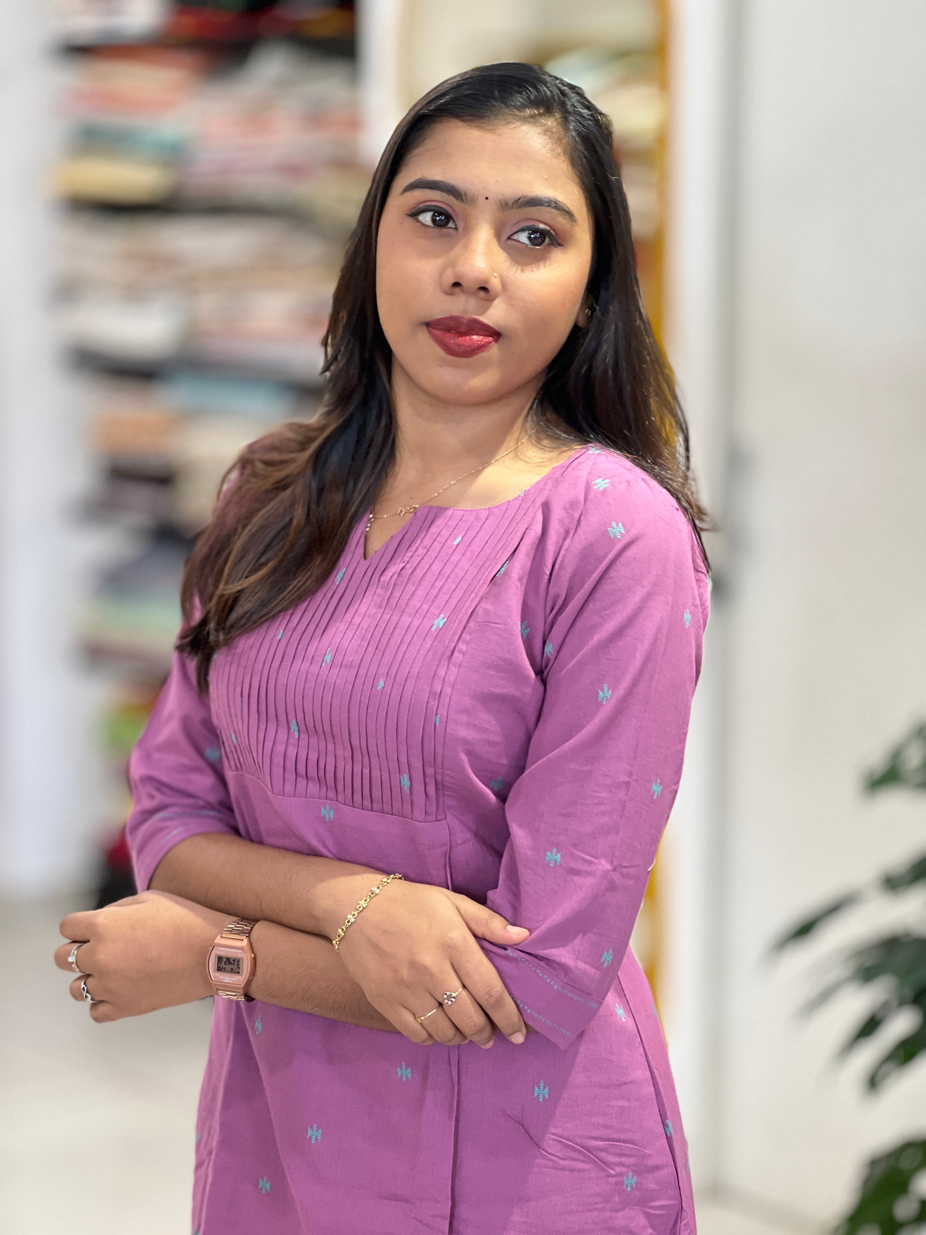 Thread Woven Cotton Kurta Set | MSN143