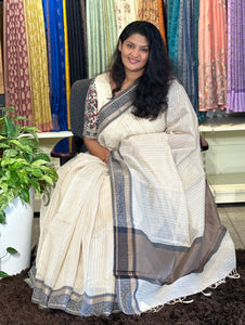 Thread Weaving Pattern Cotton Blended Saree | JDS110