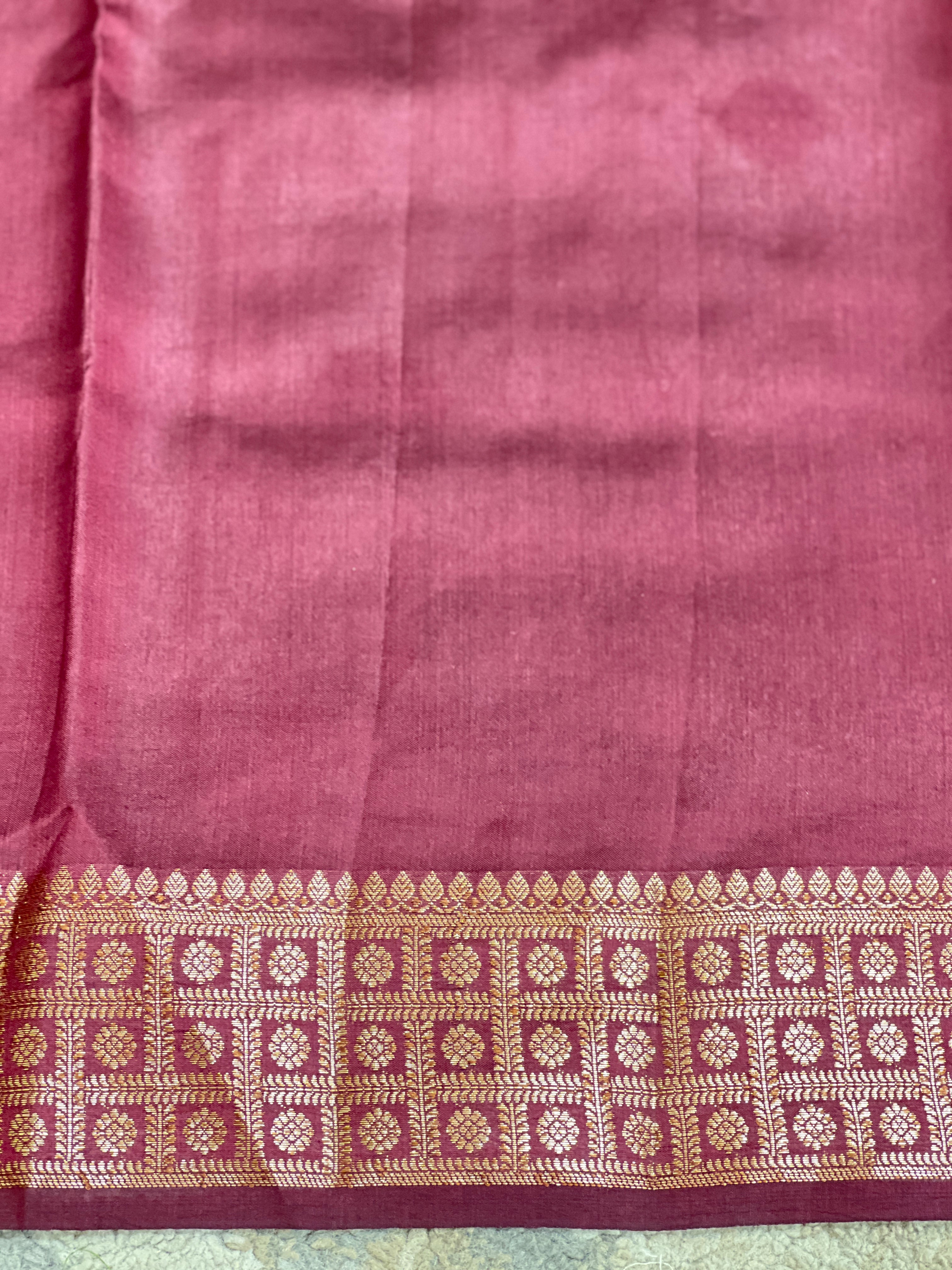 Floral Pattern Banarasi Tussar Finish Saree | GA144
