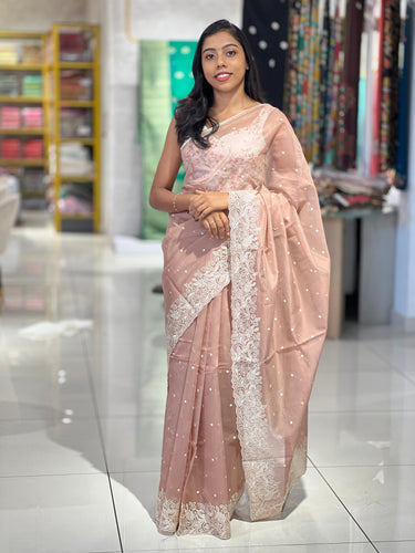 Point Embroidery Check Kota Saree | BLD1406