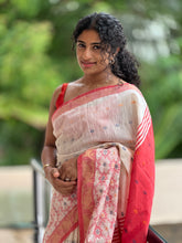 Jamdani Weaved Blended Cotton Saree | RP444