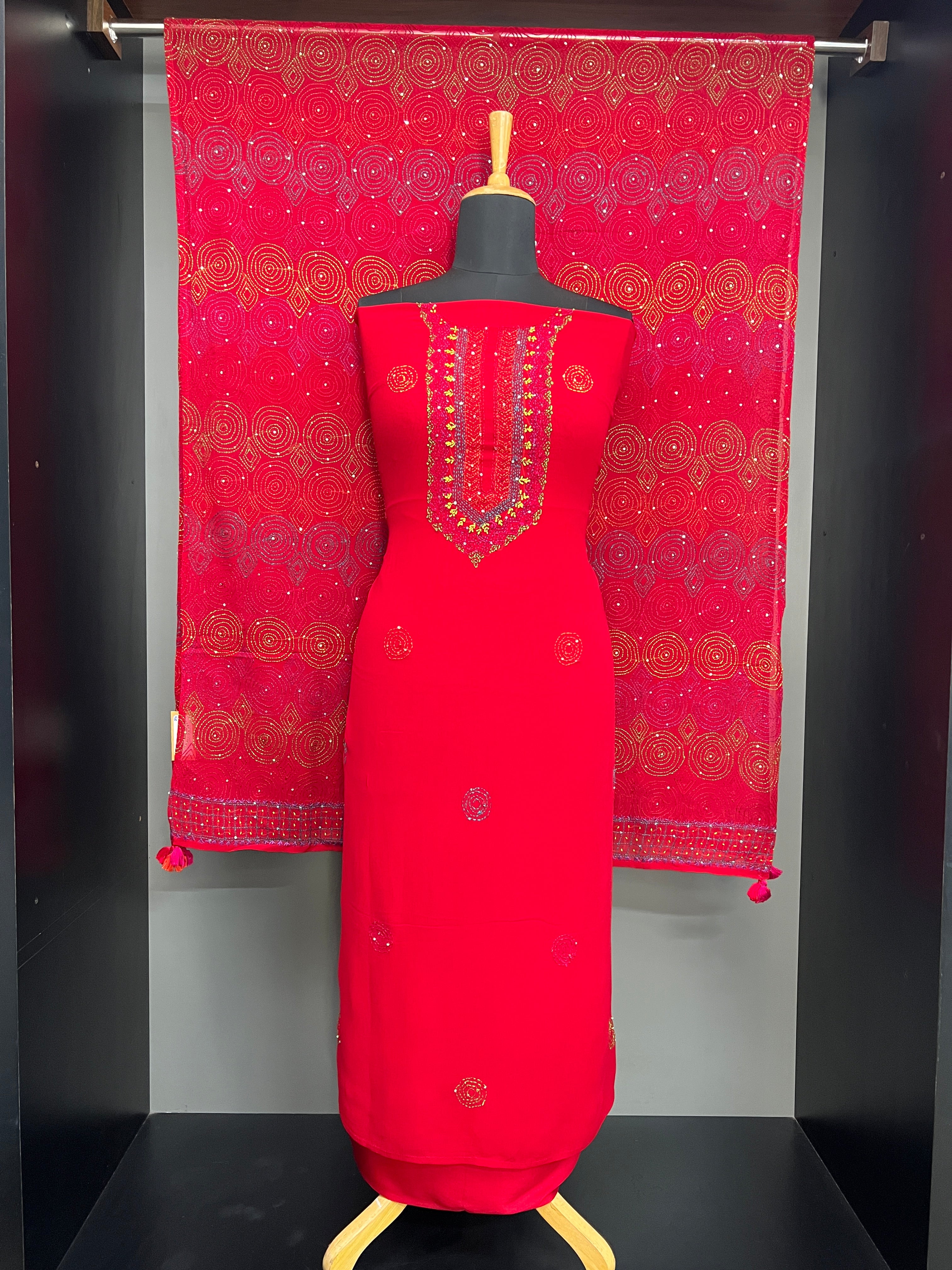 Hand Embroidery Detailed Georgette Salwar Set | JVR149