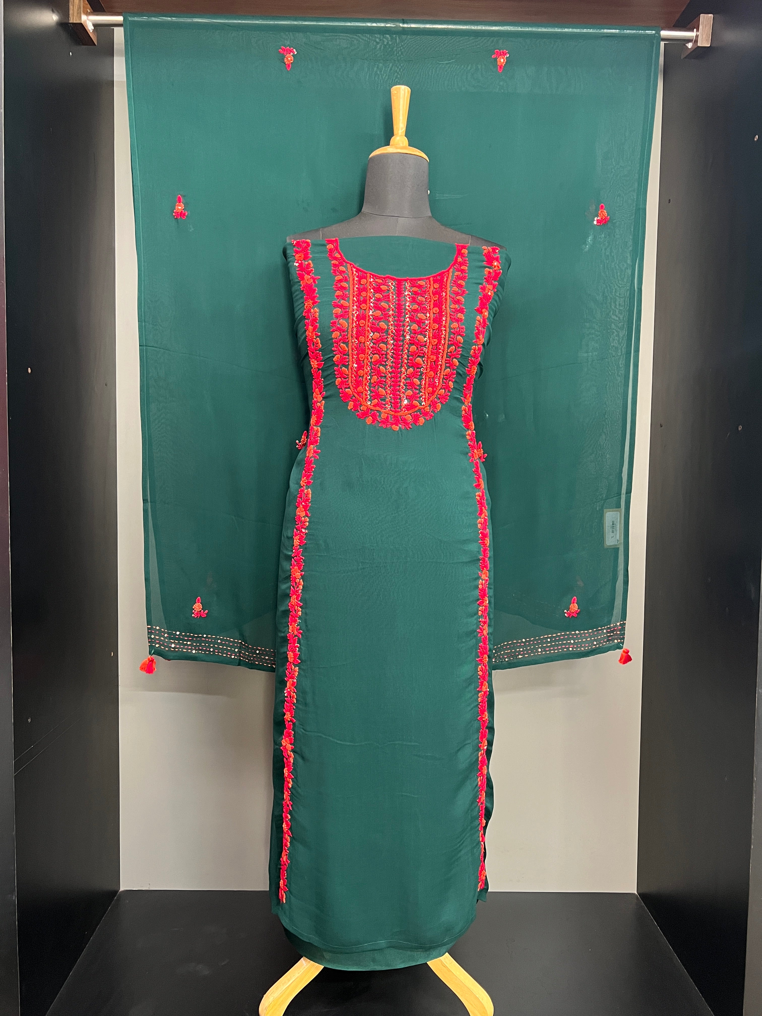 Hand Embroidery Detailed Georgette Salwar Set | JVR143