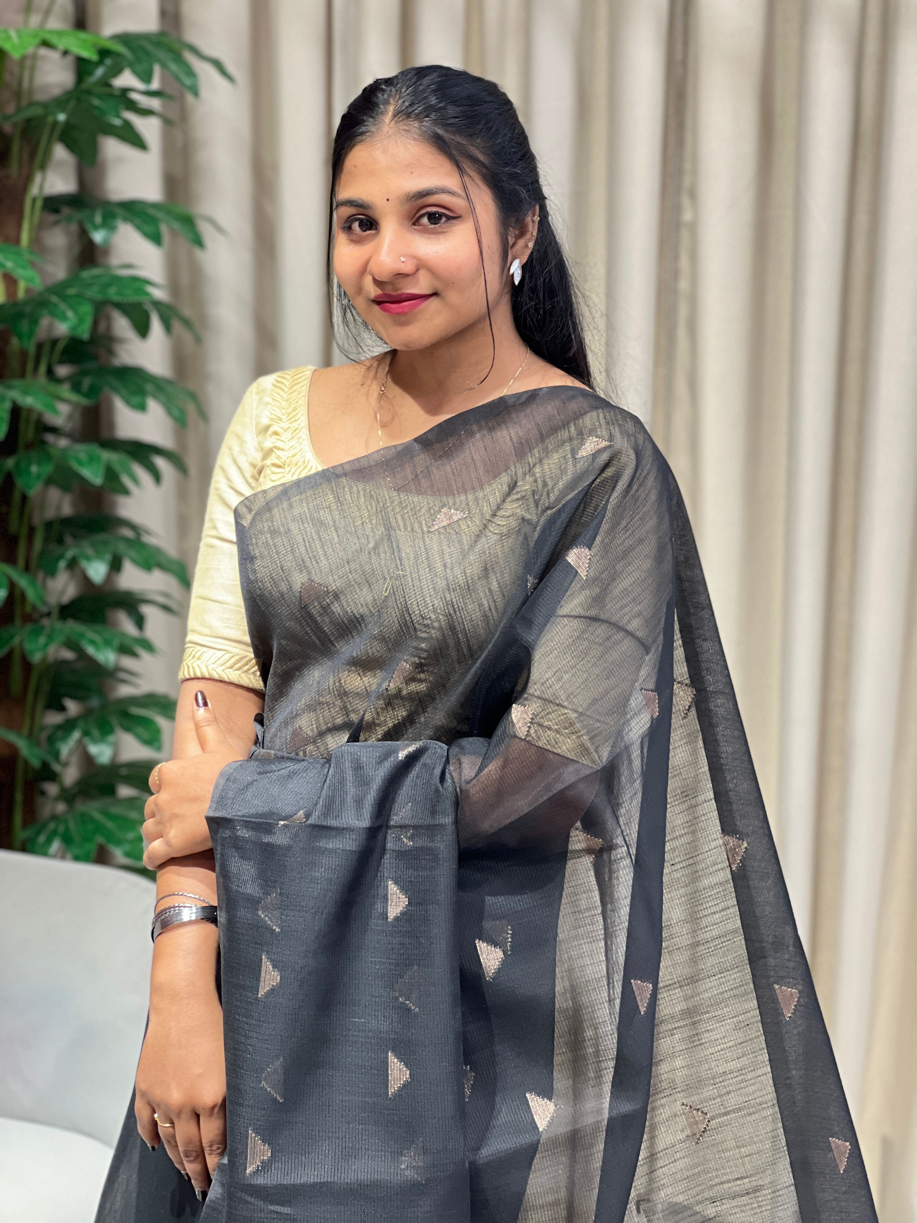 Zari Woven Cotton Silk Saree | YNG1001
