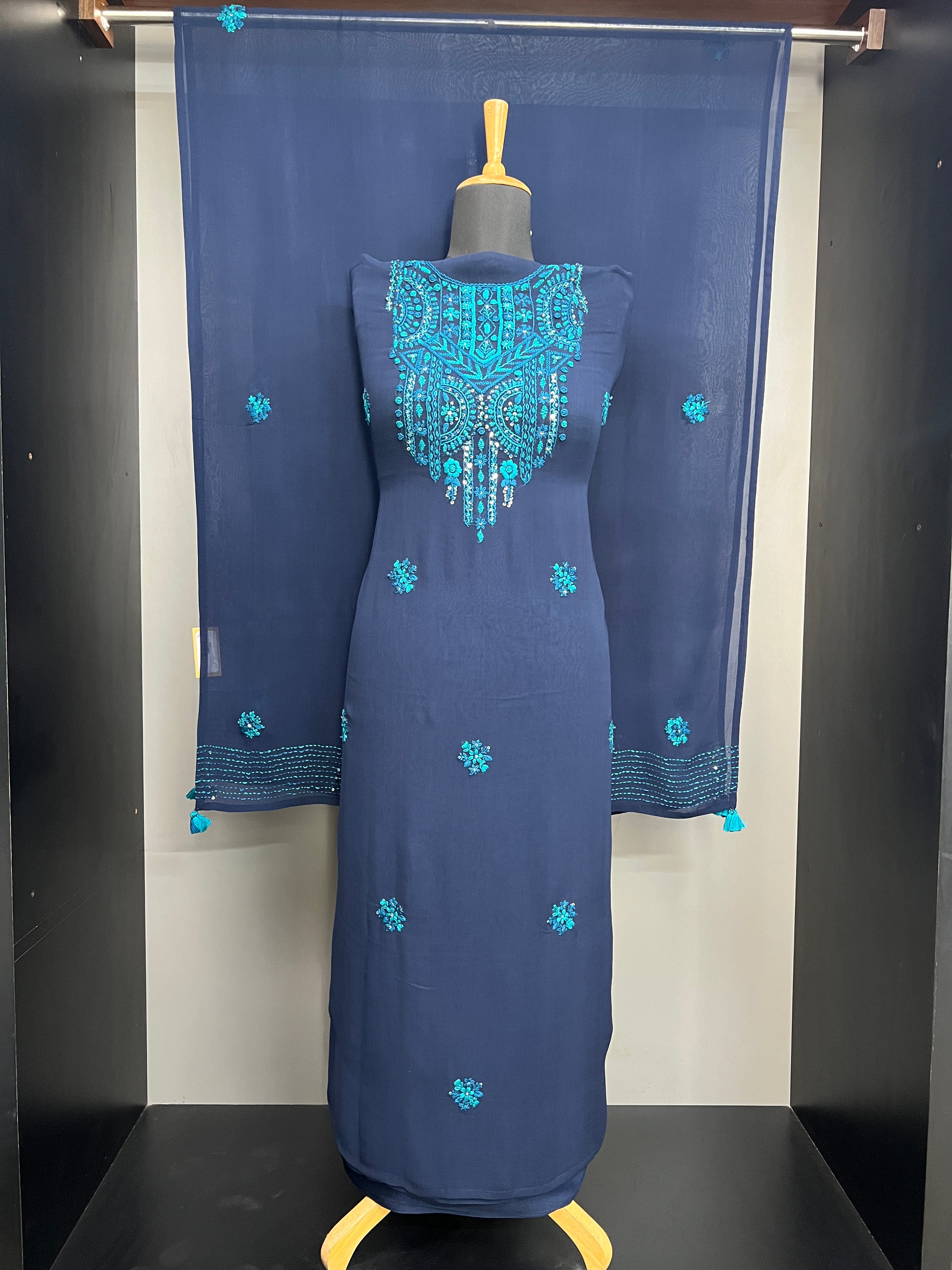 Hand Embroidery With Sequins Detailed Georgette Salwar Set | JVR145