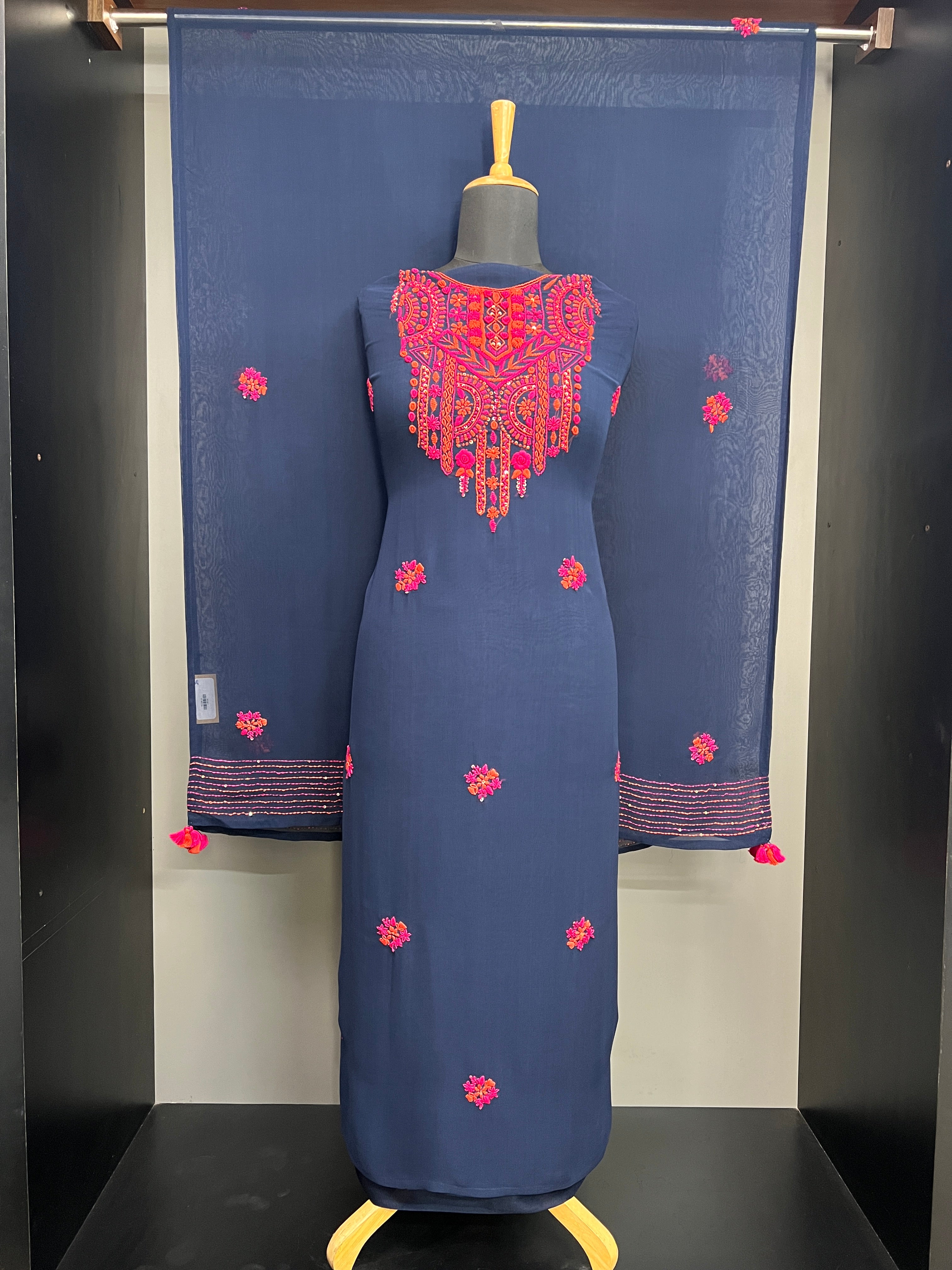 Hand Embroidery With Sequins Detailed Georgette Salwar Set | JVR146