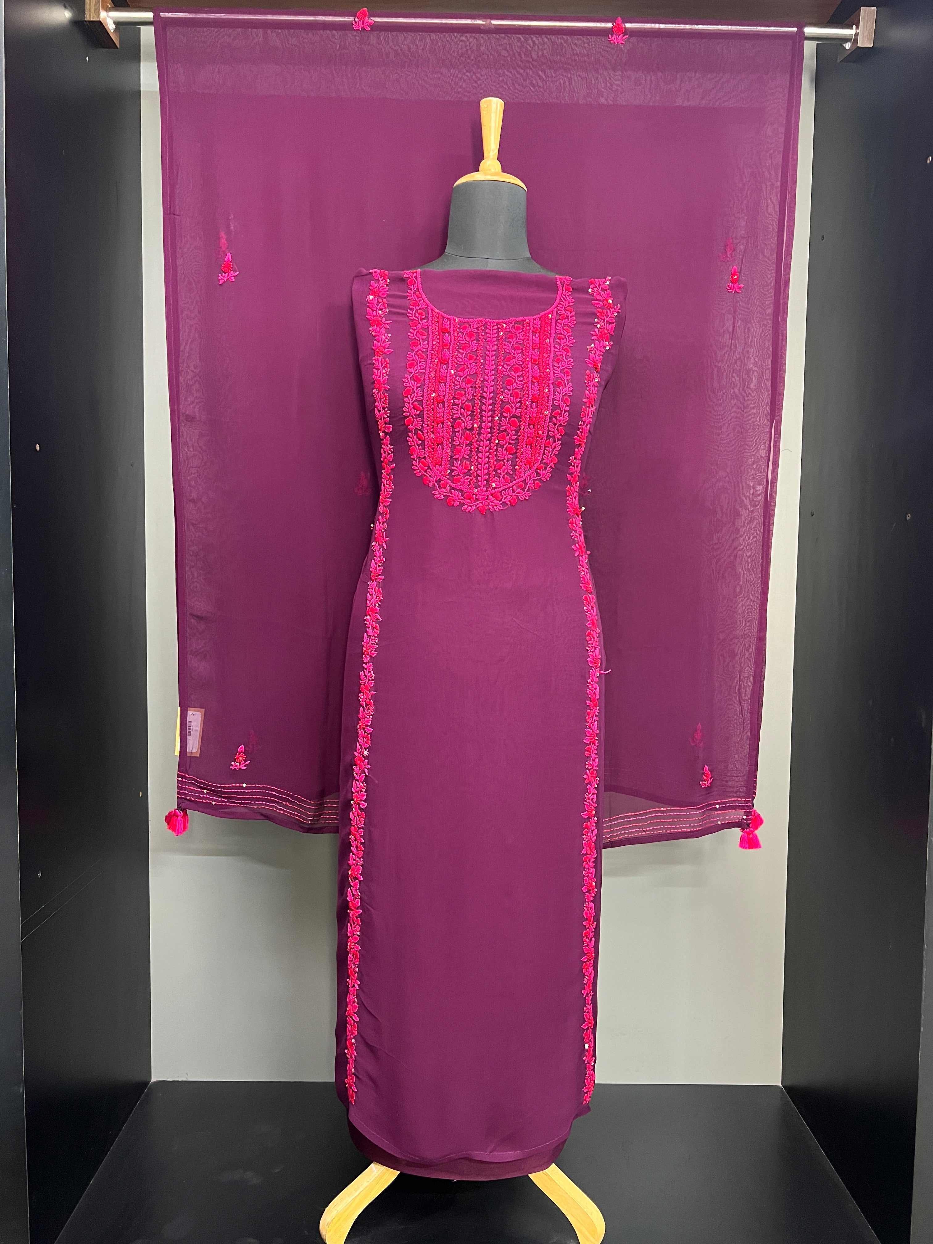 Hand Embroidery Detailed Georgette Salwar Set | JVR144