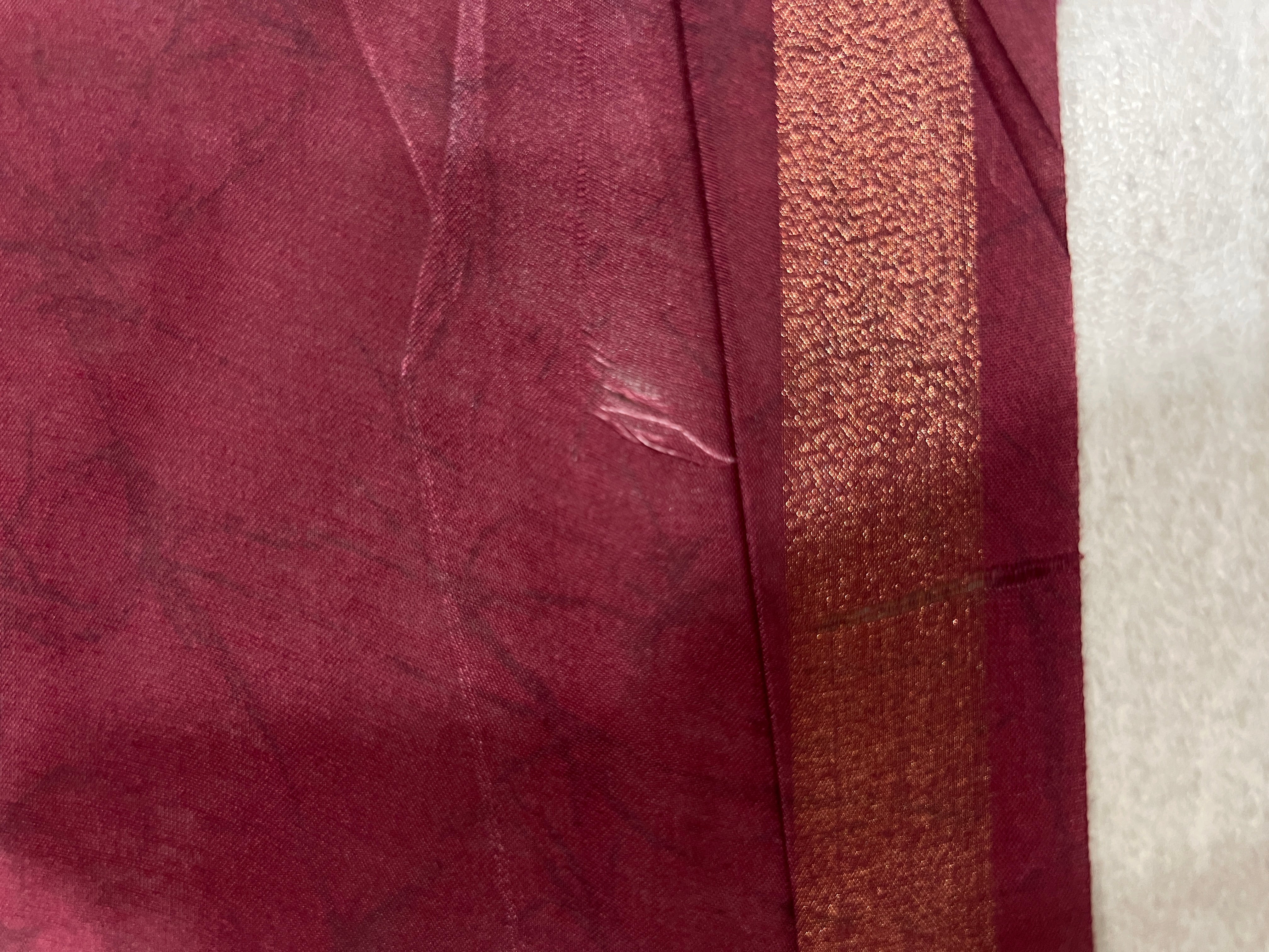 Floral Print With Zari Border Detailed Chanderi Silk Saree | VDA106