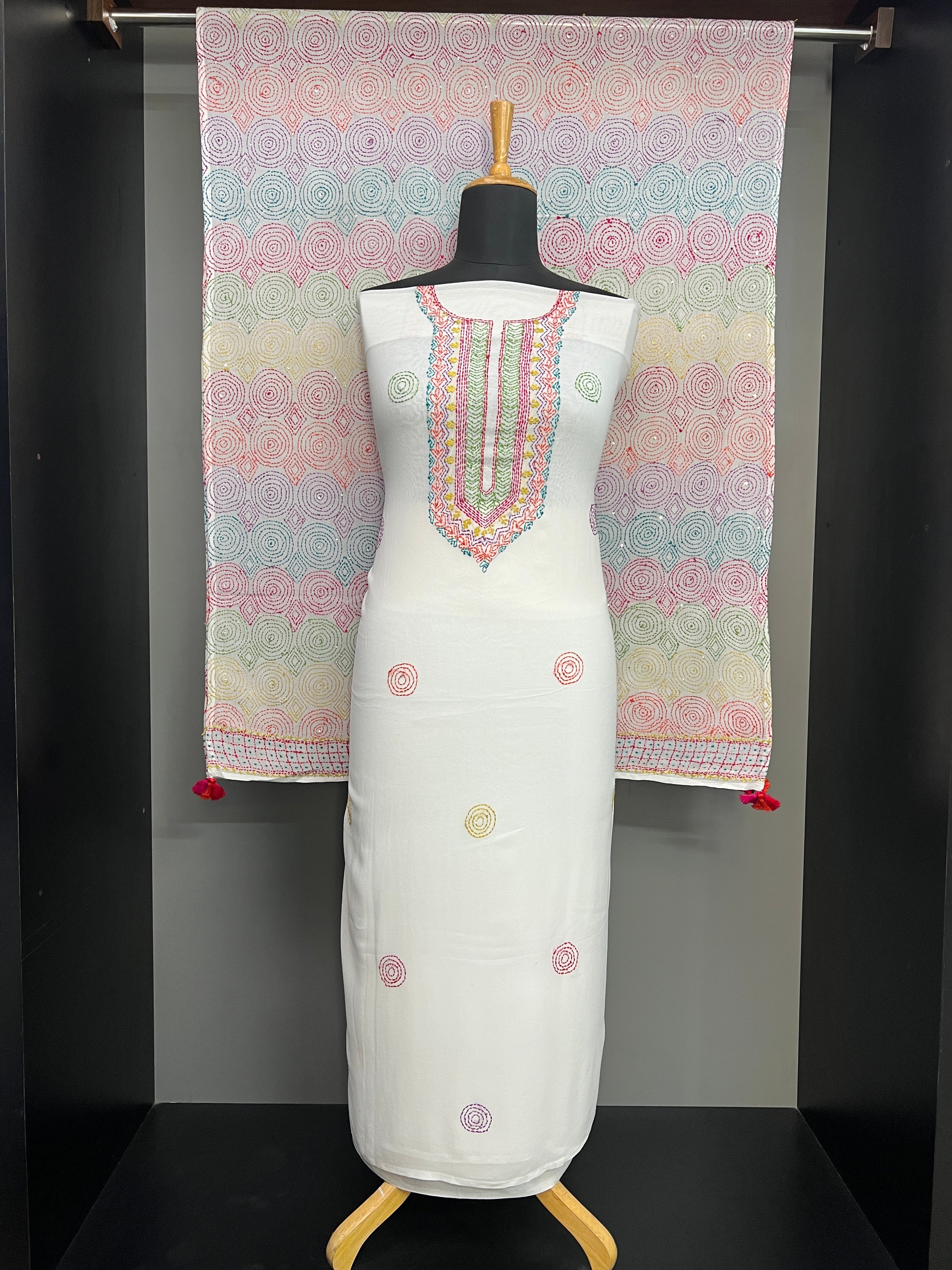 Hand Embroidery Detailed Georgette Salwar Set | JVR150