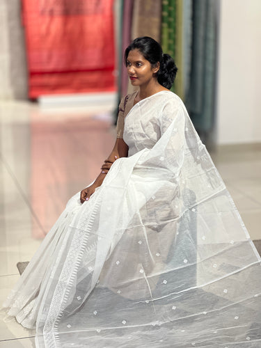 Machine Embroidery Detailed Kota Saree | VNC204