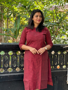 Line Weaving Cotton Kurta | GHB116