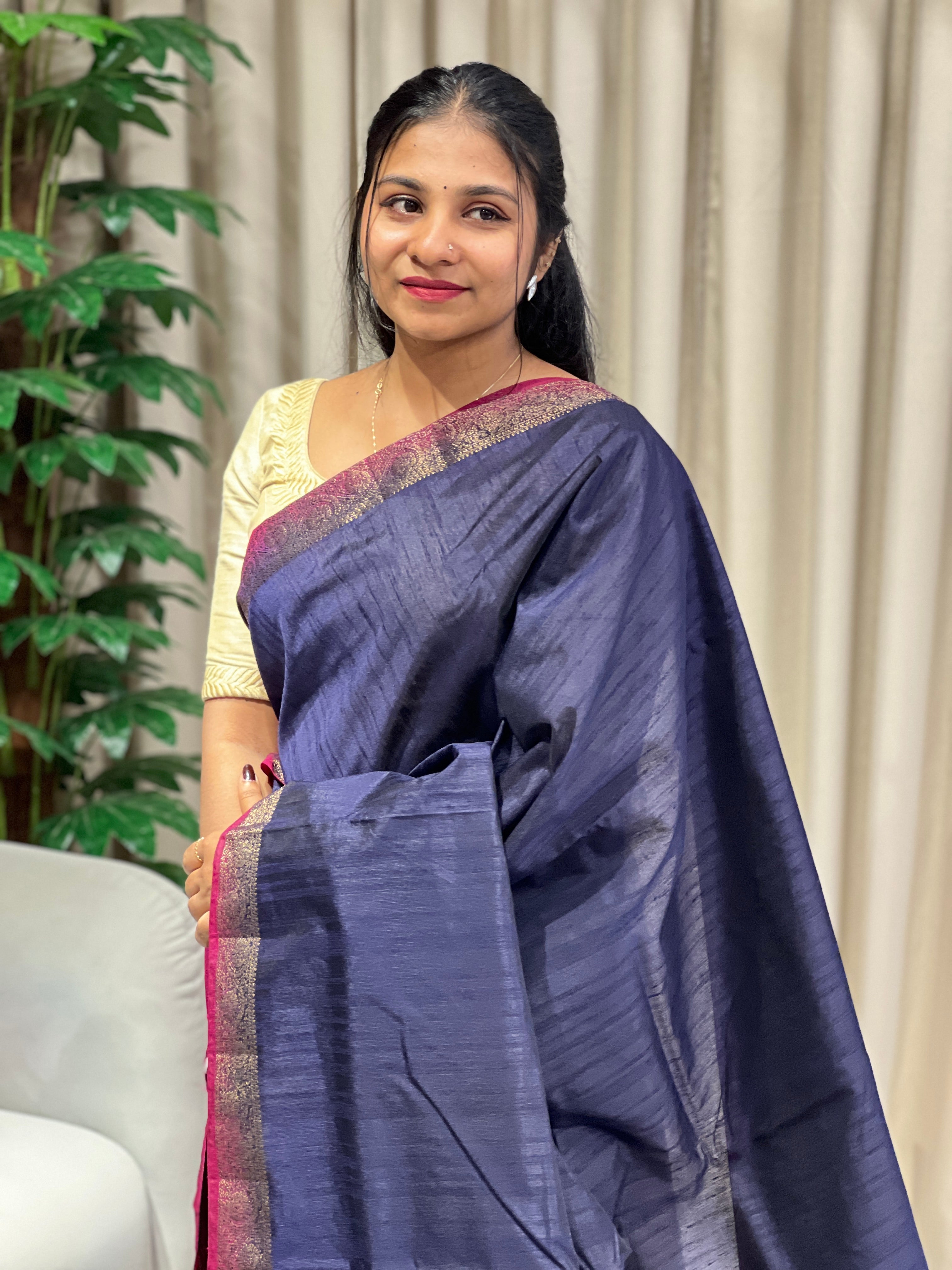 Zari Detailed Cotton Silk Saree | YNG992