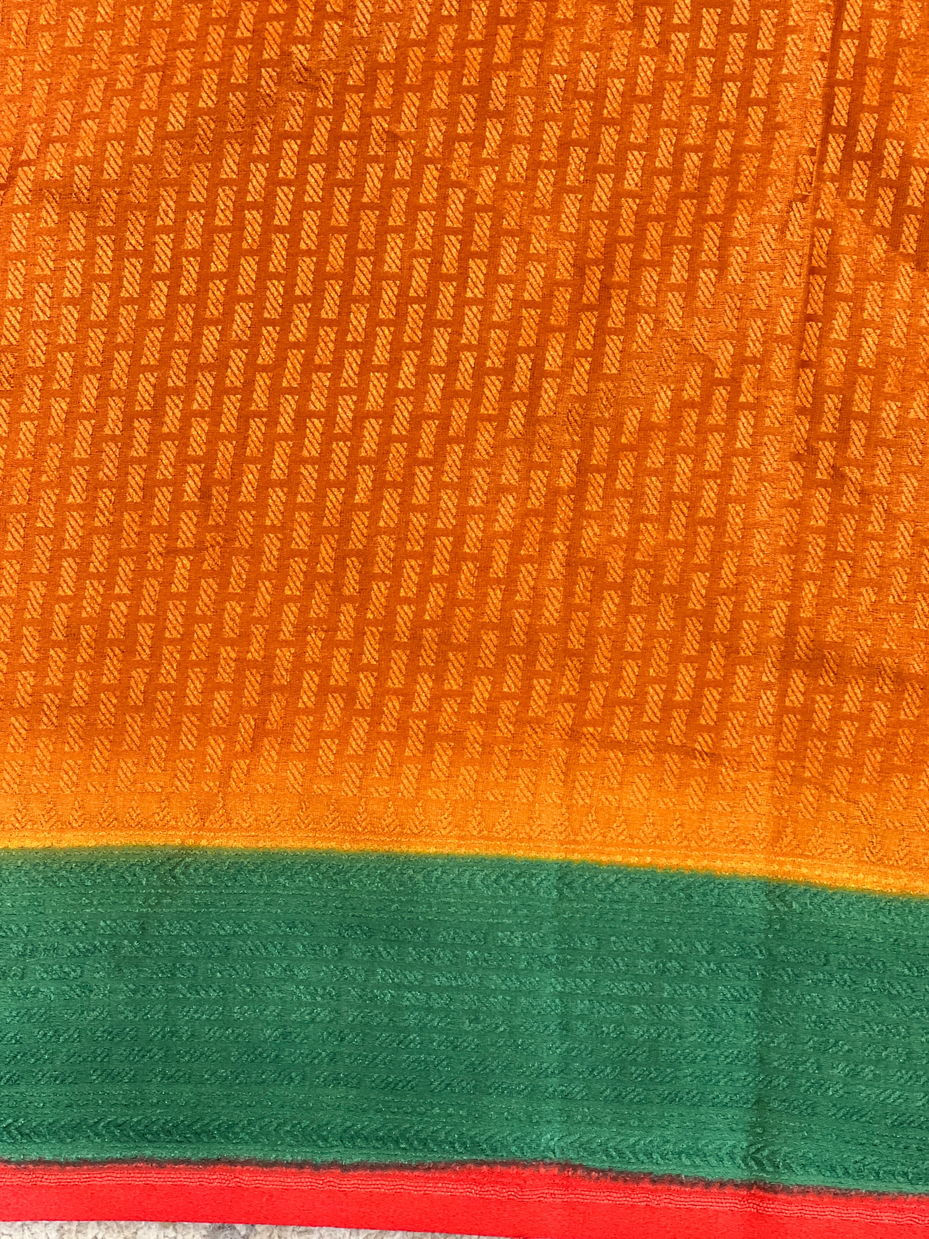 Kattam Pattern Rangat Bordered Georgette Saree | MB187