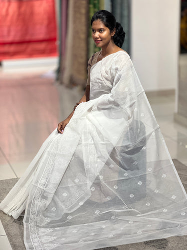 Machine Embroidery Detailed Kota Saree | VNC203