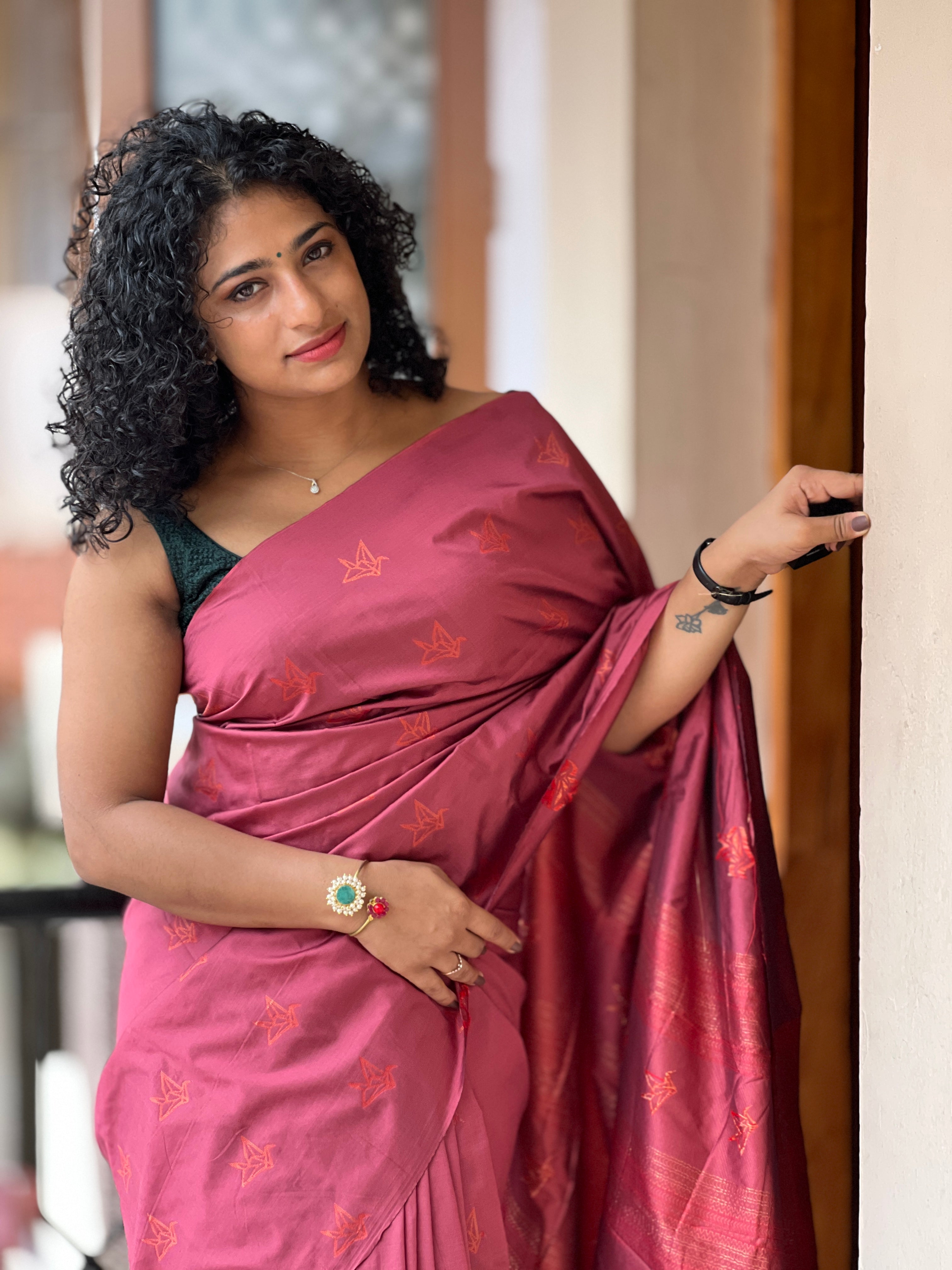 Zari Weaving Semi Silk Saree | KTR192