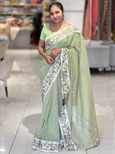 Mukaish Work Detailed Crushed Organza Saree | SUN570