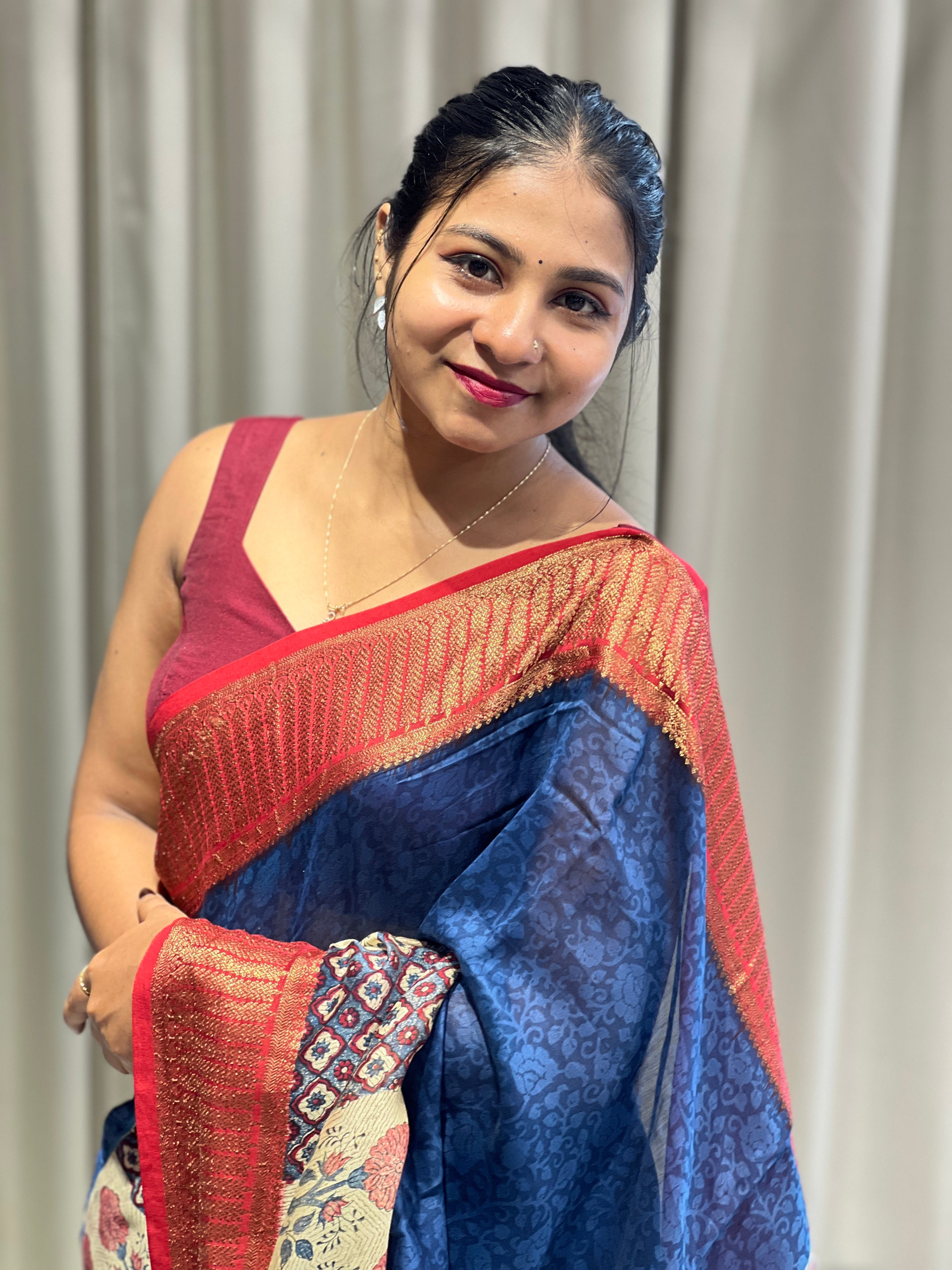 Screen Printed Chanderi Saree | RGD784