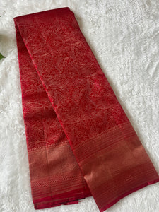 Pencil Zari Woven Kanchipuram Saree | OM160