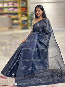 Stripe Patterned Soft Tussar Saree | ACT1426