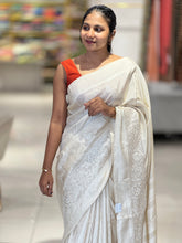 Cutwork Detailed Semi Tussar Saree | GAR157