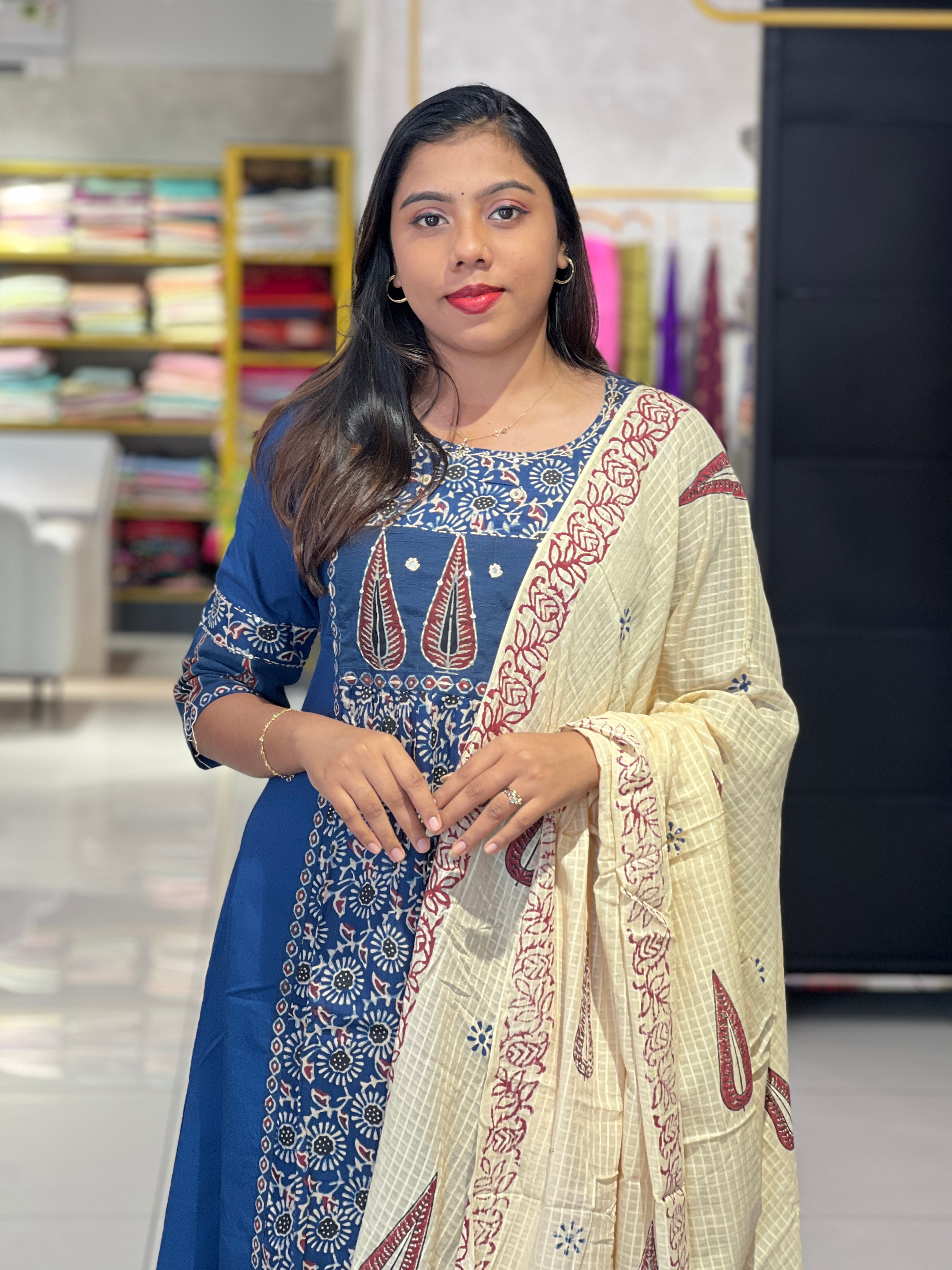 Block Printed Cotton Kurta Set | KKR114