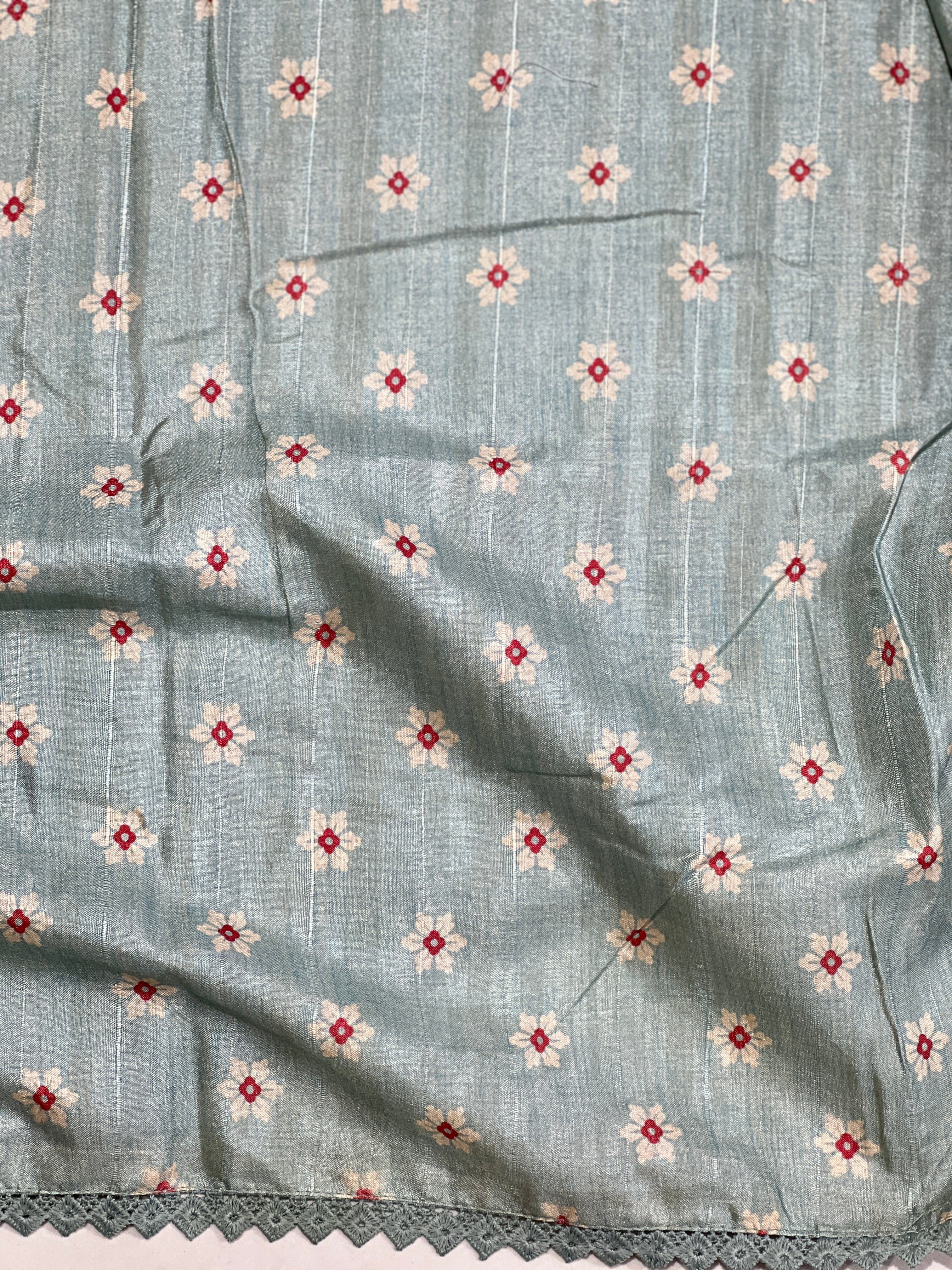 Floral Digital Printed Tussar Finish Saree | SUN307