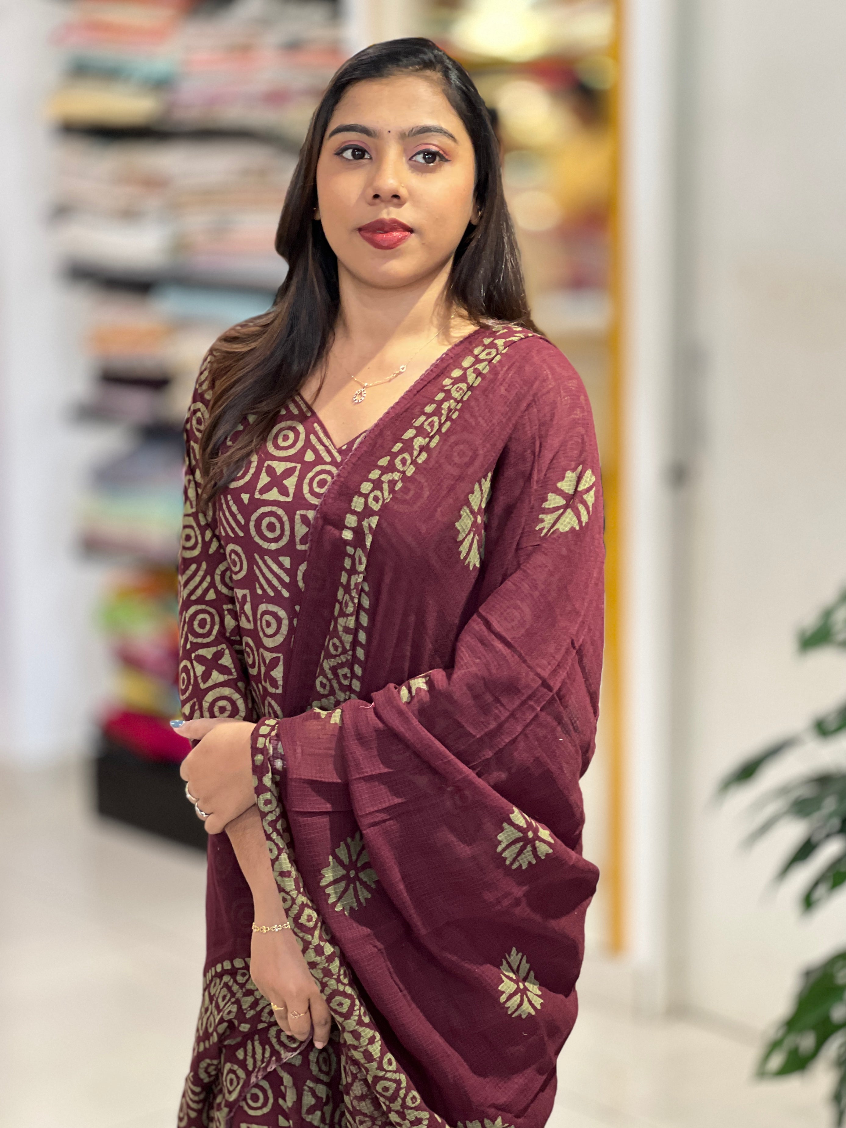 Batik Printed Cotton Kurta Set | SLM165