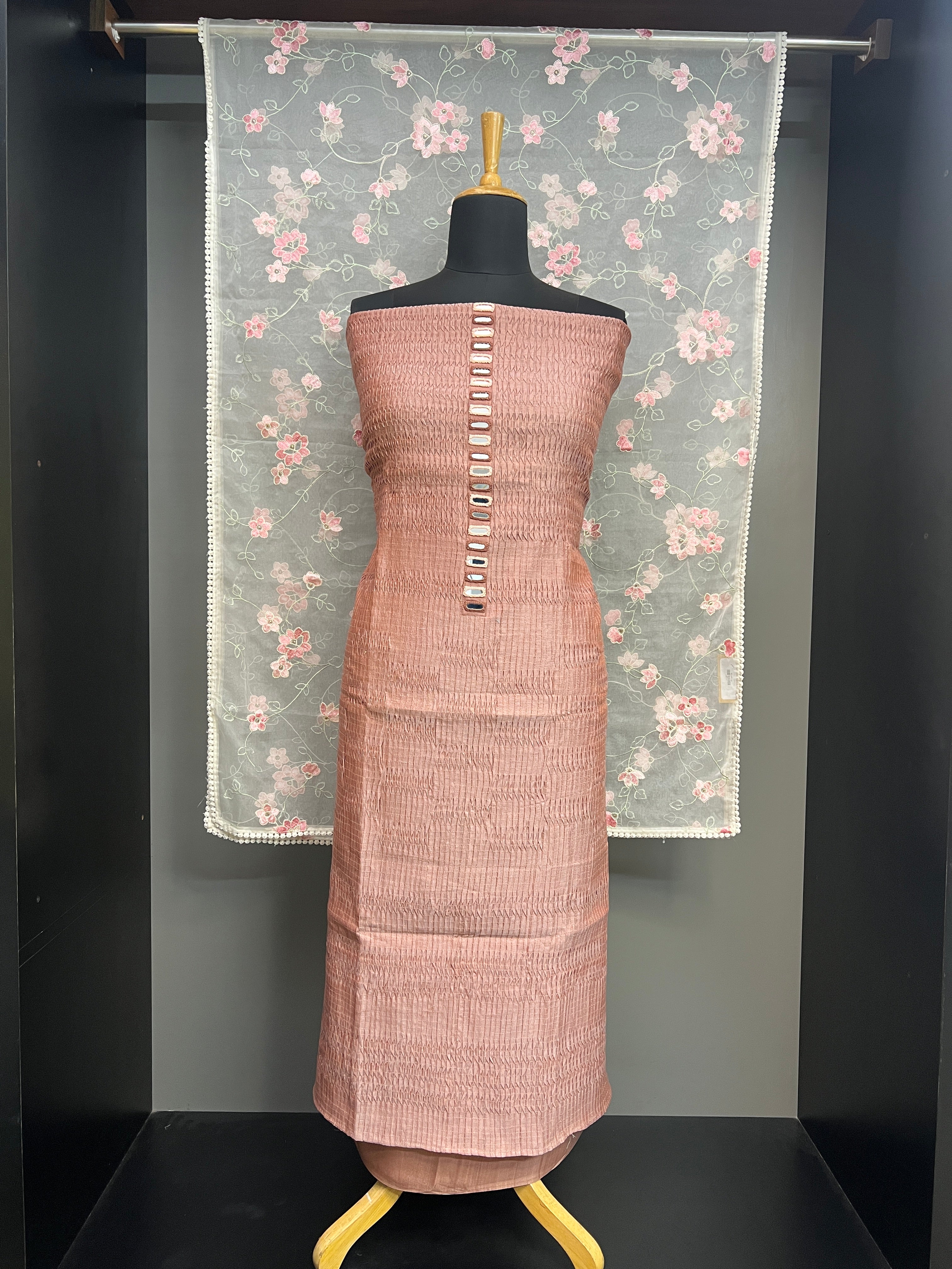 Embroidery Detailed Chanderi Salwar Set | JVR151