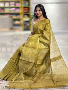 Stripe Patterned Soft Tussar Saree | ACT1422