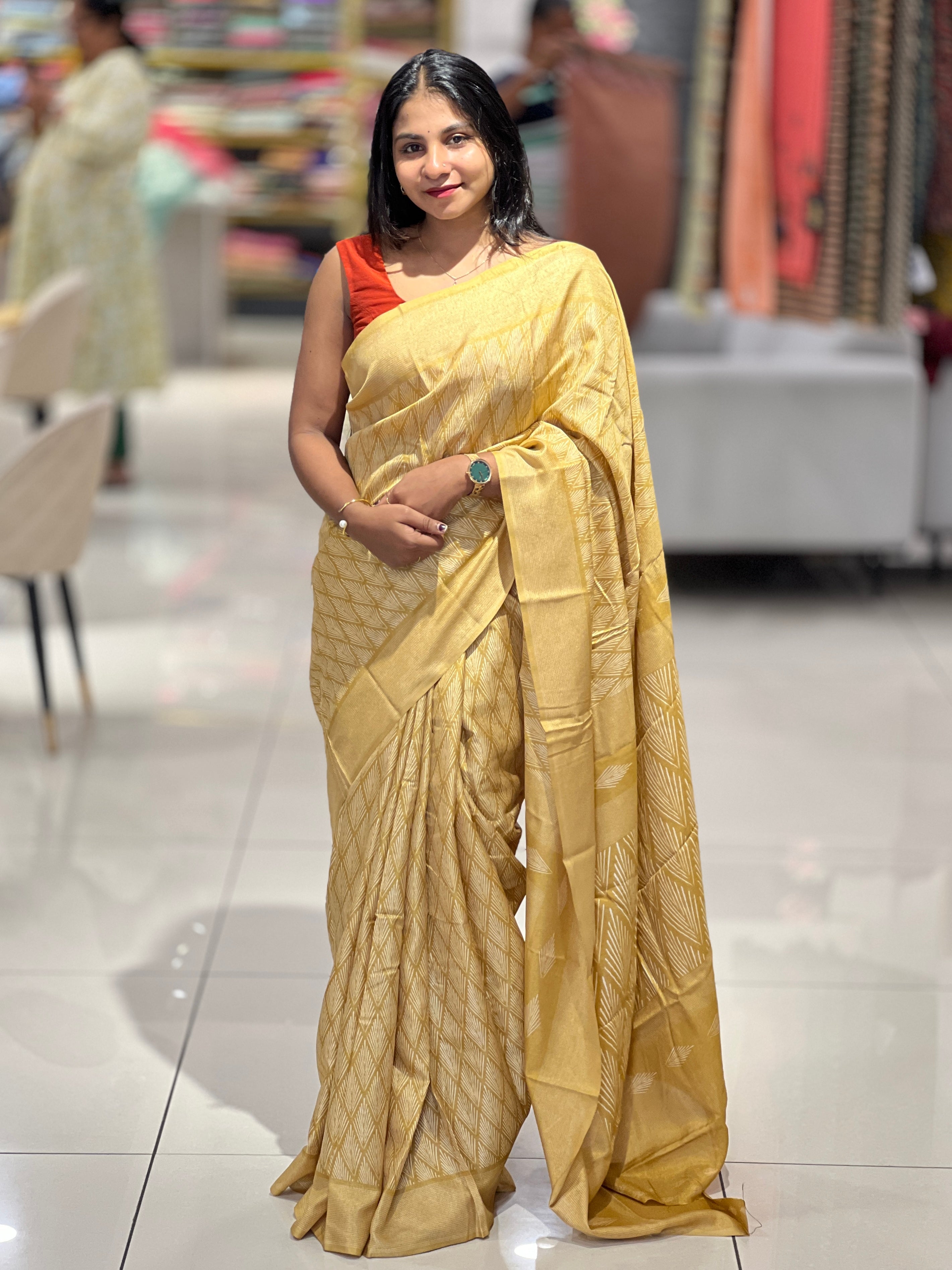 Digital Printed Semi Tussar Saree | RMP111