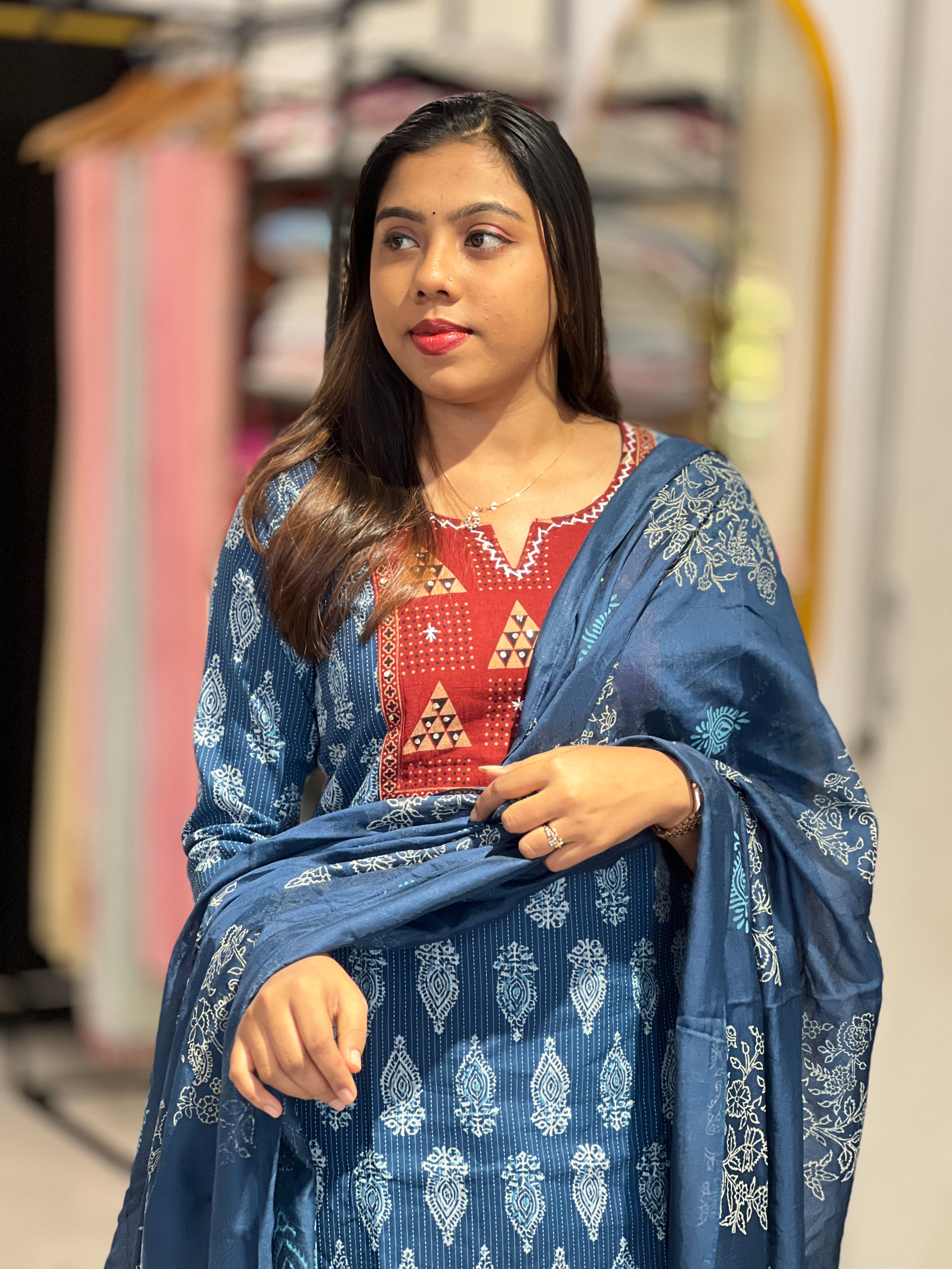 Block Printed Cotton Kurta Set | KKR116
