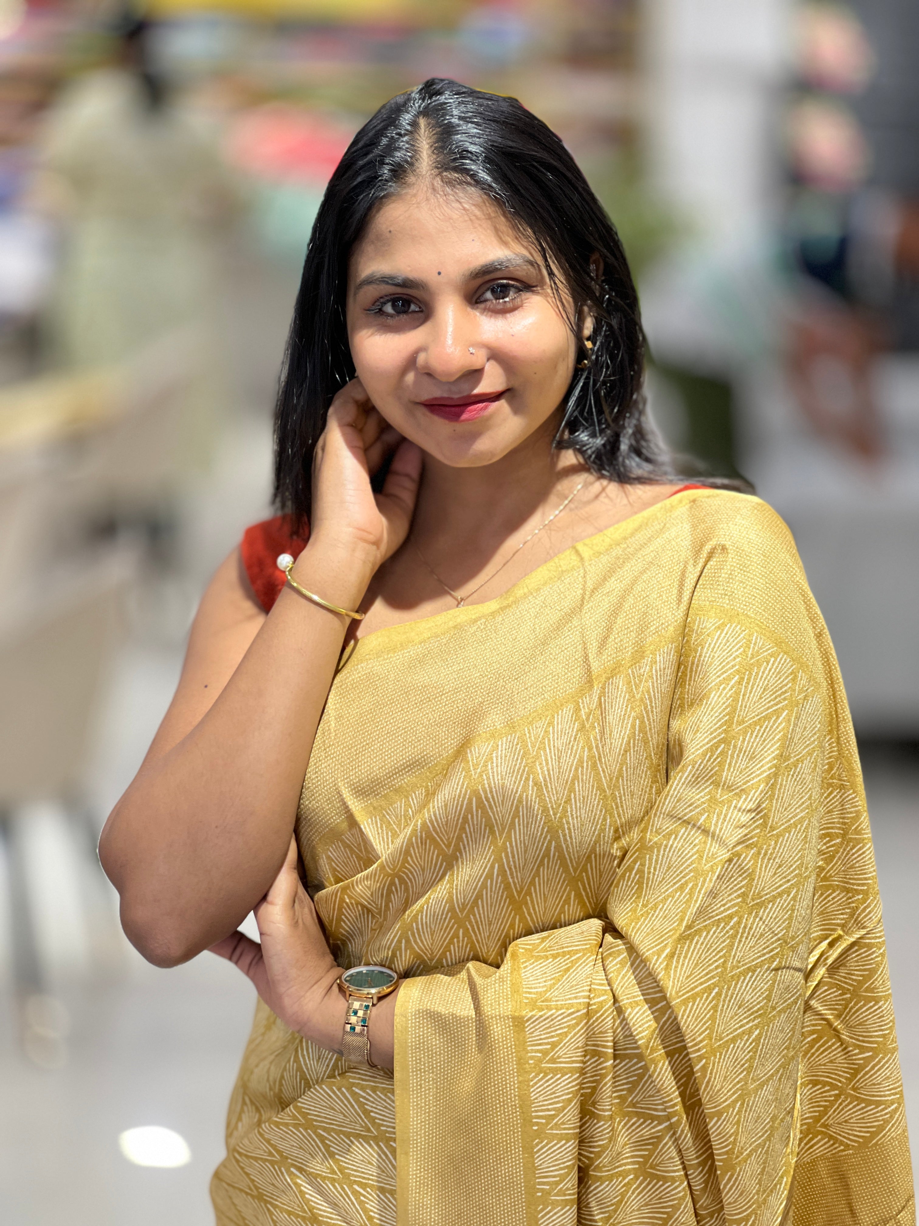 Digital Printed Semi Tussar Saree | RMP111