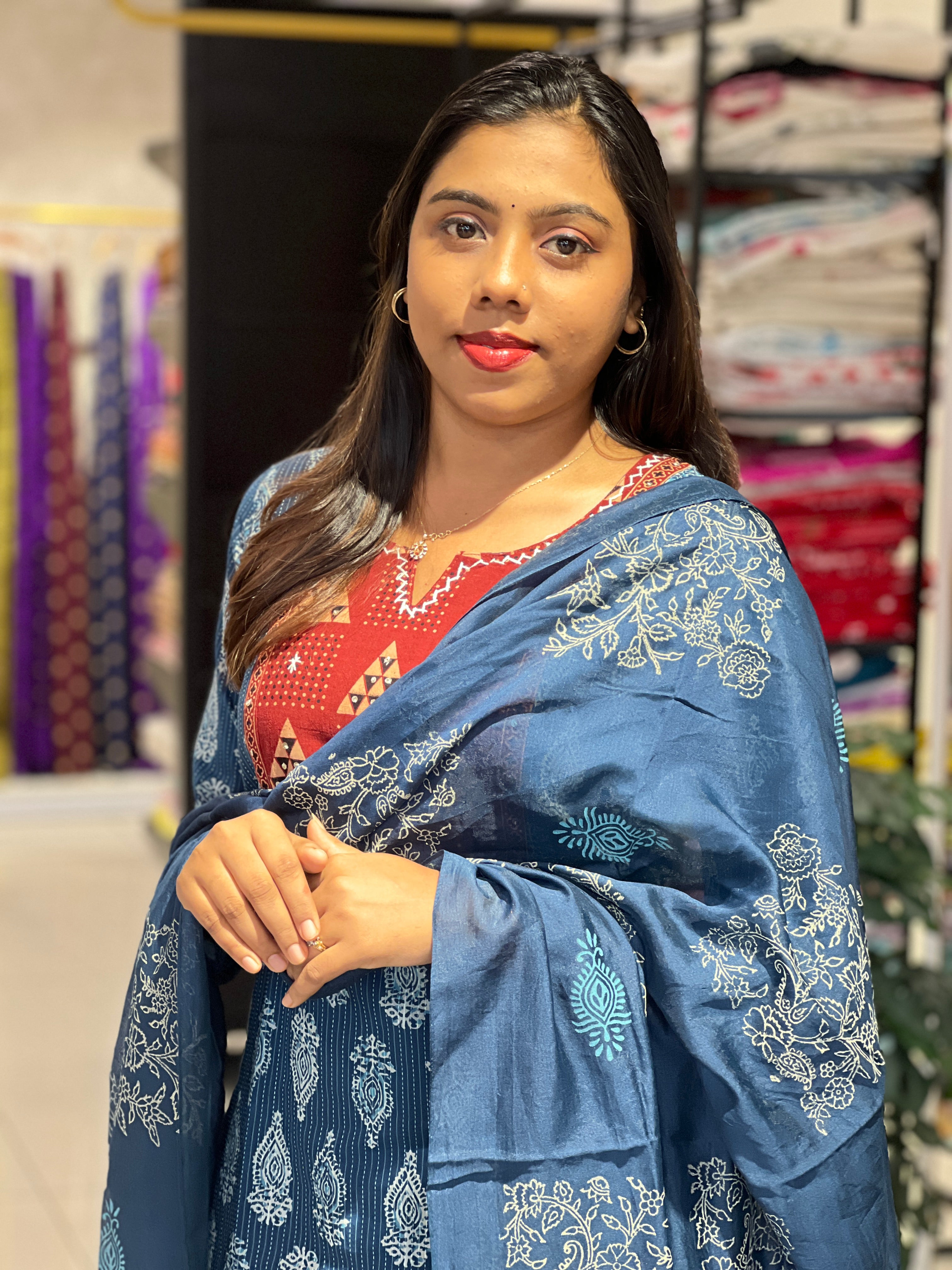 Block Printed Cotton Kurta Set | KKR116