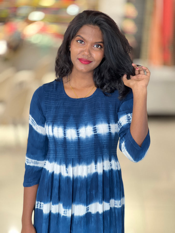 Tie & Dye Patterned Rayon Kurta | PGI145
