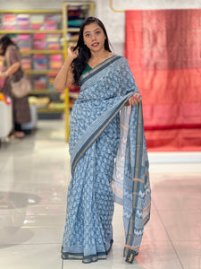 Print Patterned Chanderi Finish Saree | VDA105