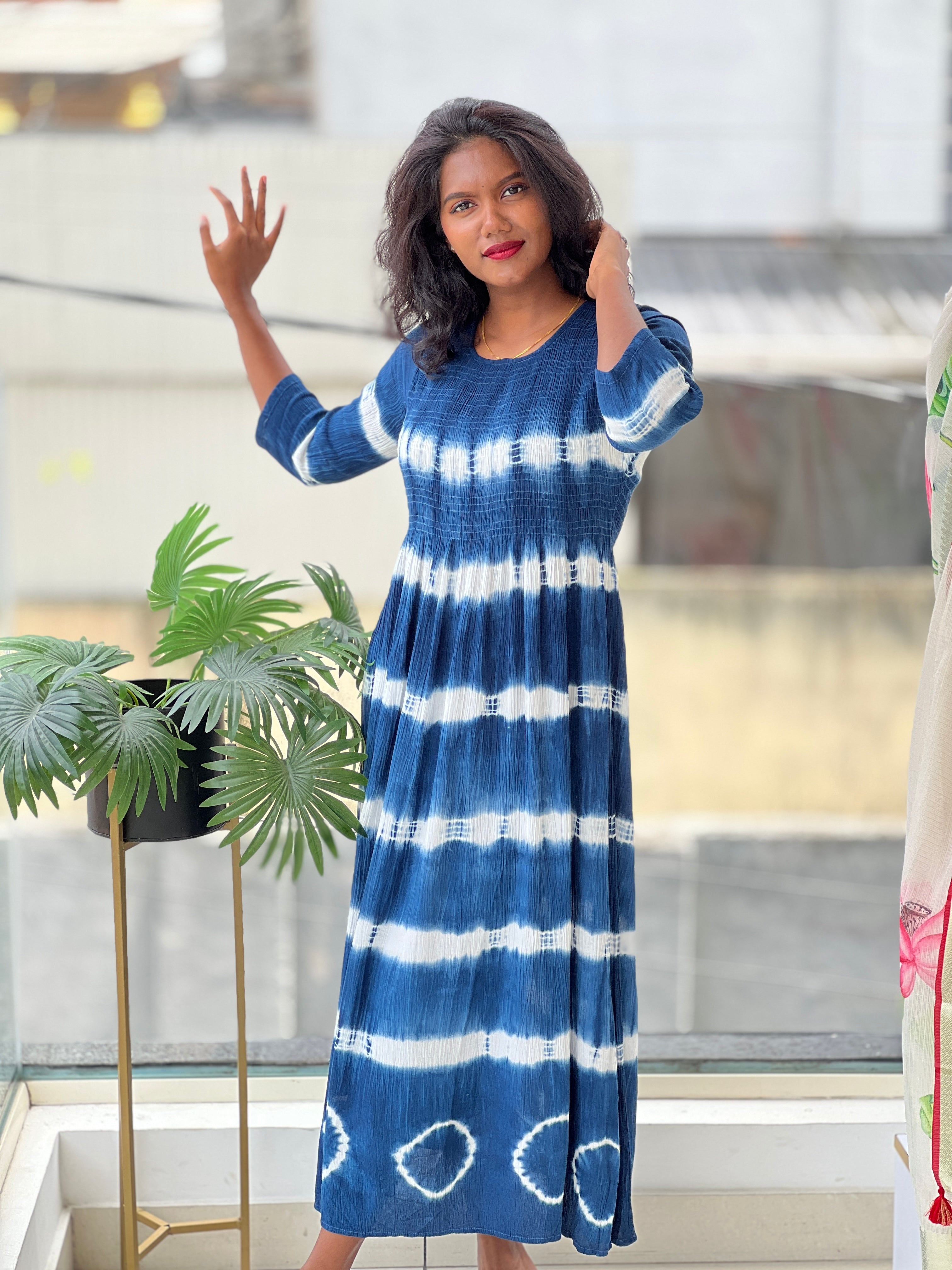 Tie & Dye Patterned Rayon Kurta | PGI145
