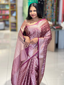 Zari Weaved Wavy Patterned Semi Silk Saree | NN331