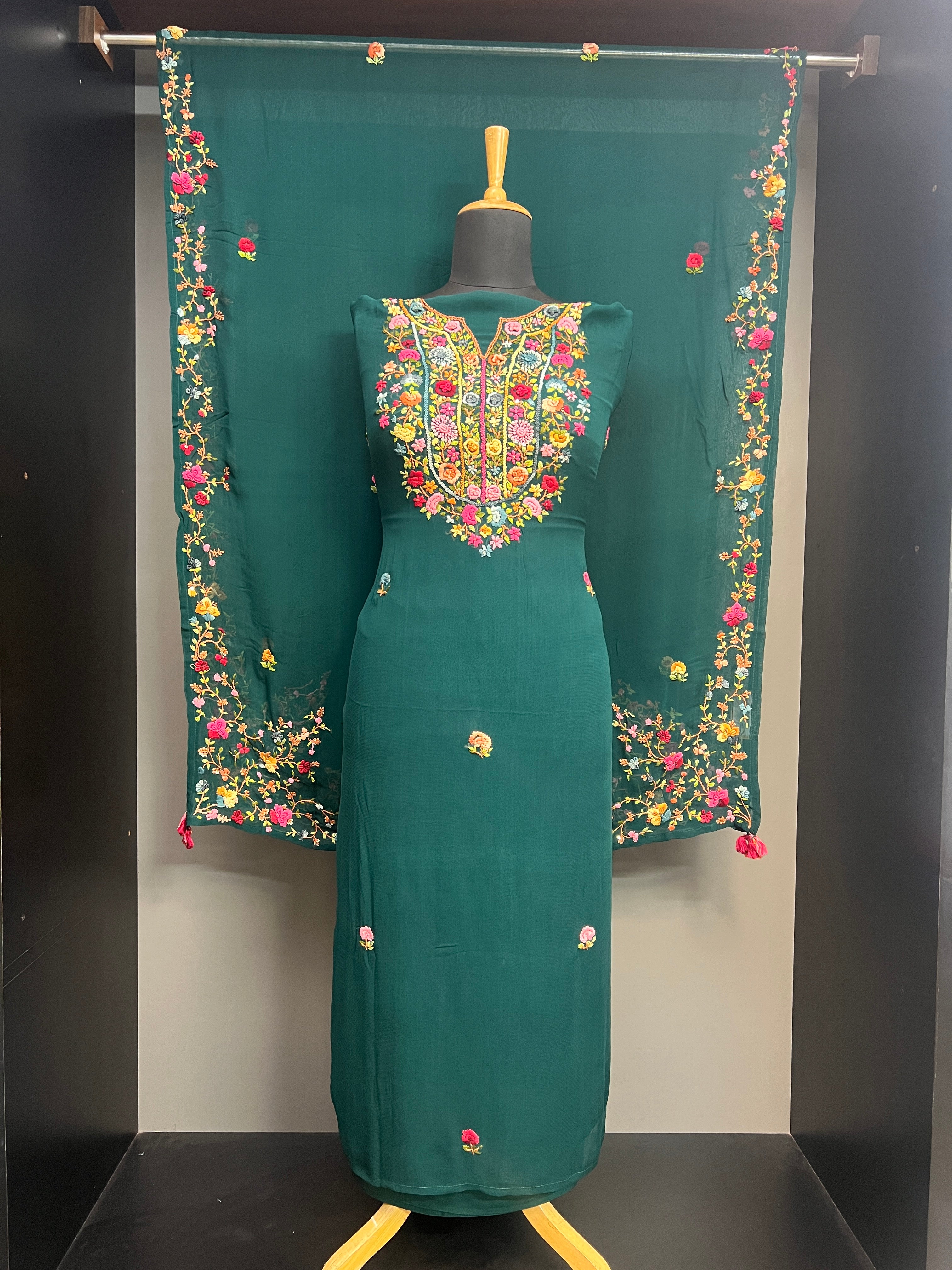 Hand Embroidery Detailed Georgette Salwar Set | JVR124