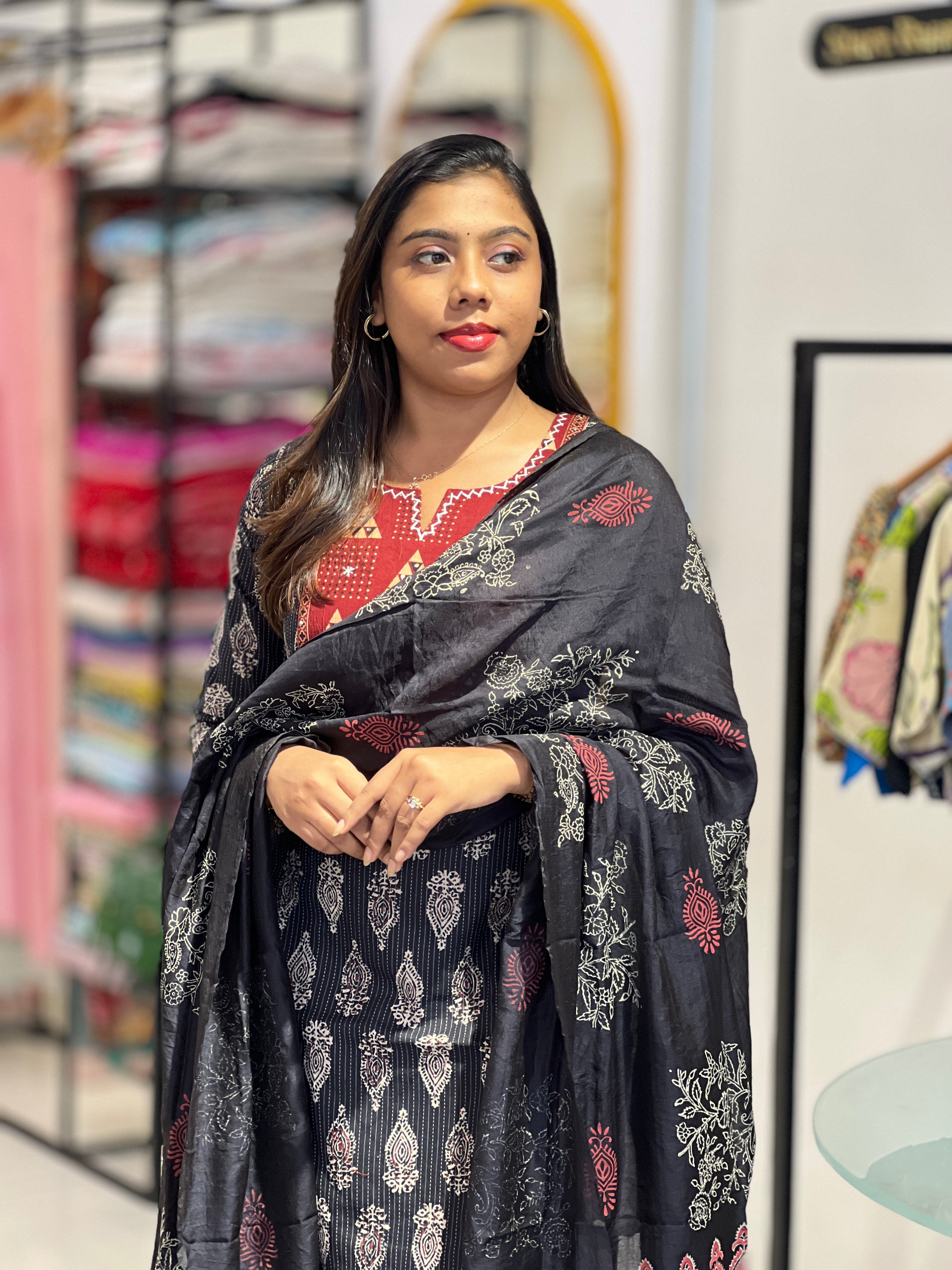 Block Printed Cotton Kurta Set | KKR115