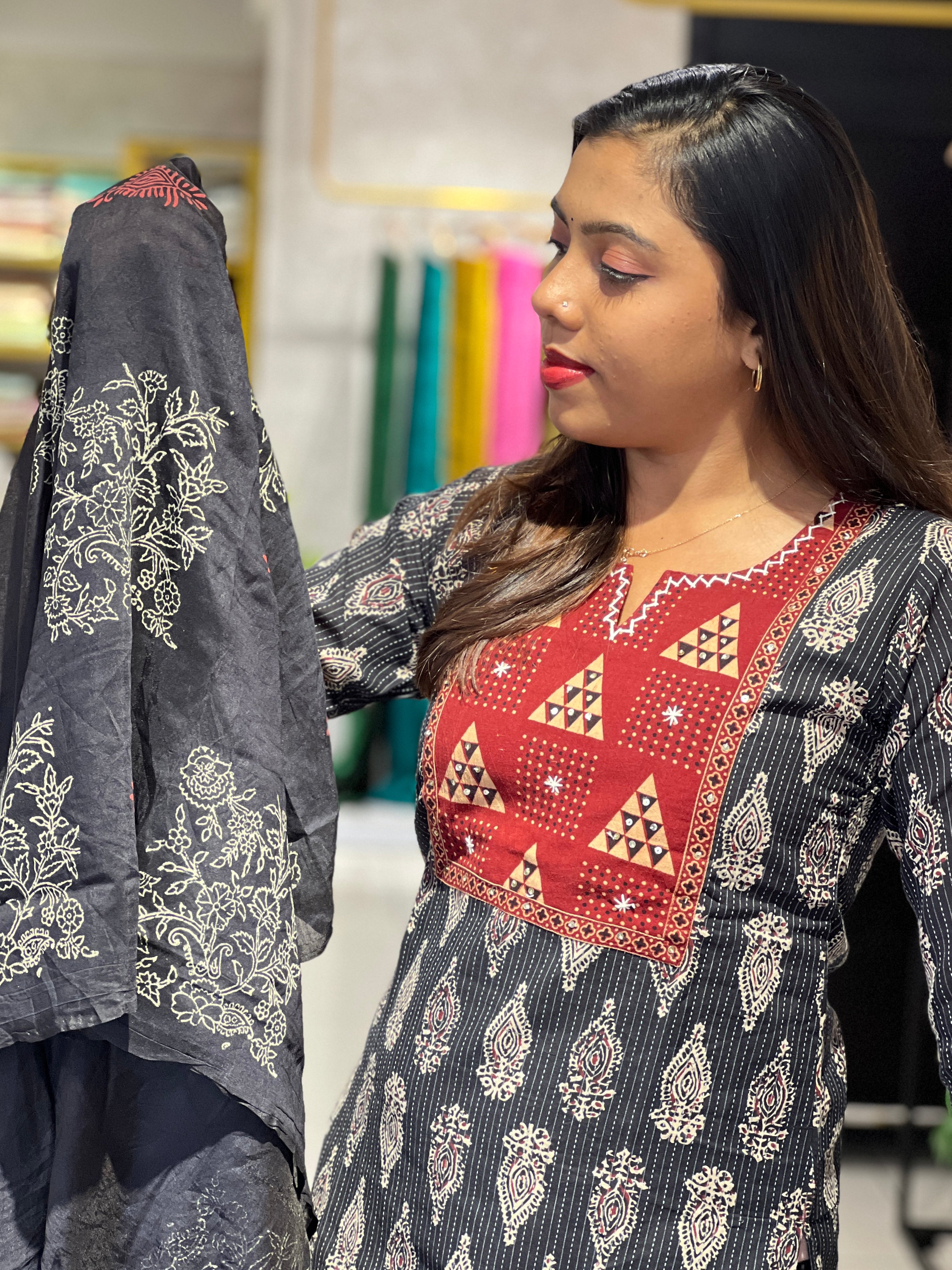 Block Printed Cotton Kurta Set | KKR115