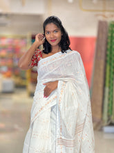 Copper Zeri Weaving Bhagalpuri Linen Saree | RP720